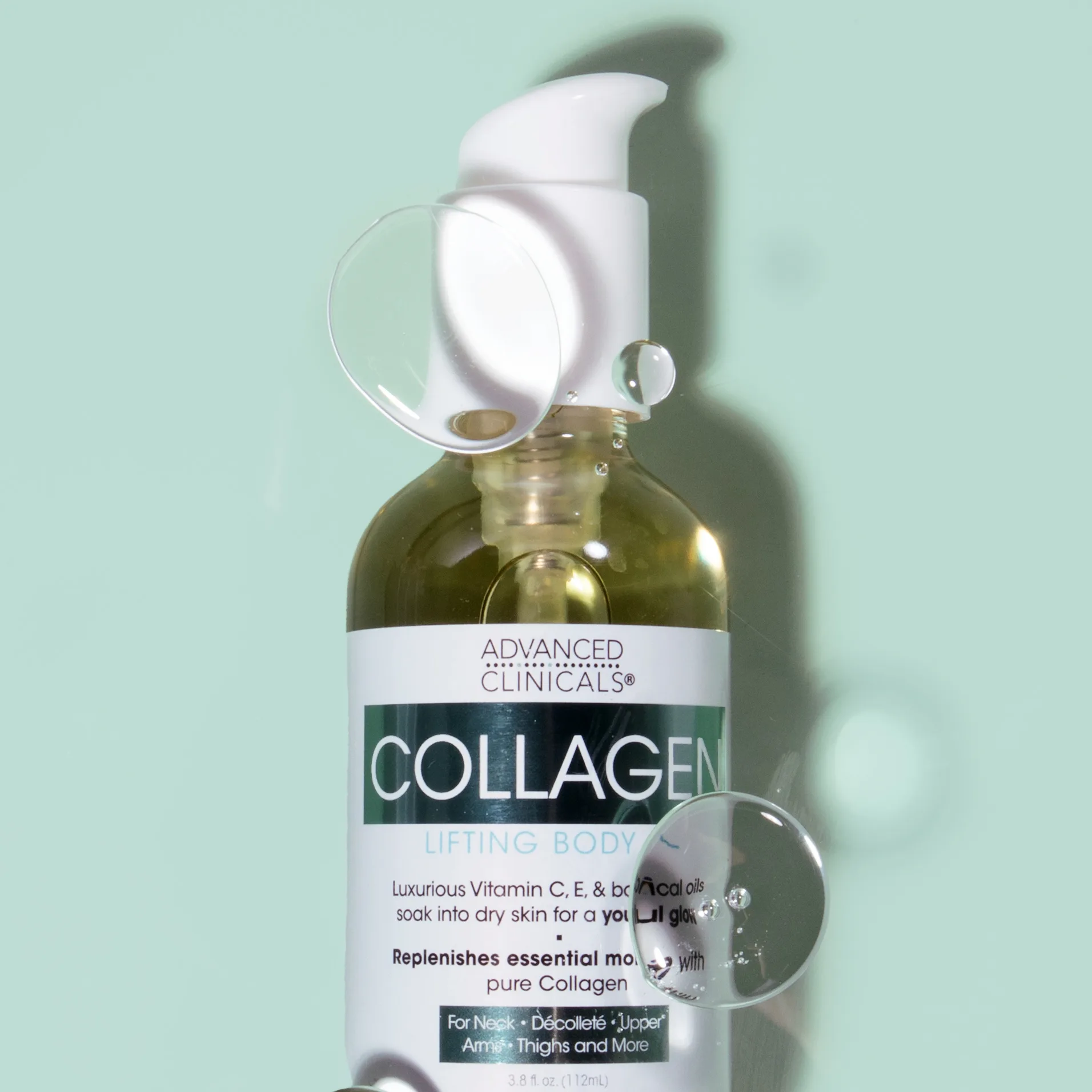 Advanced Clinicals, Коллагеновое лифтинговое масло для тела, 112 мл (3,8 жидк. Унции)