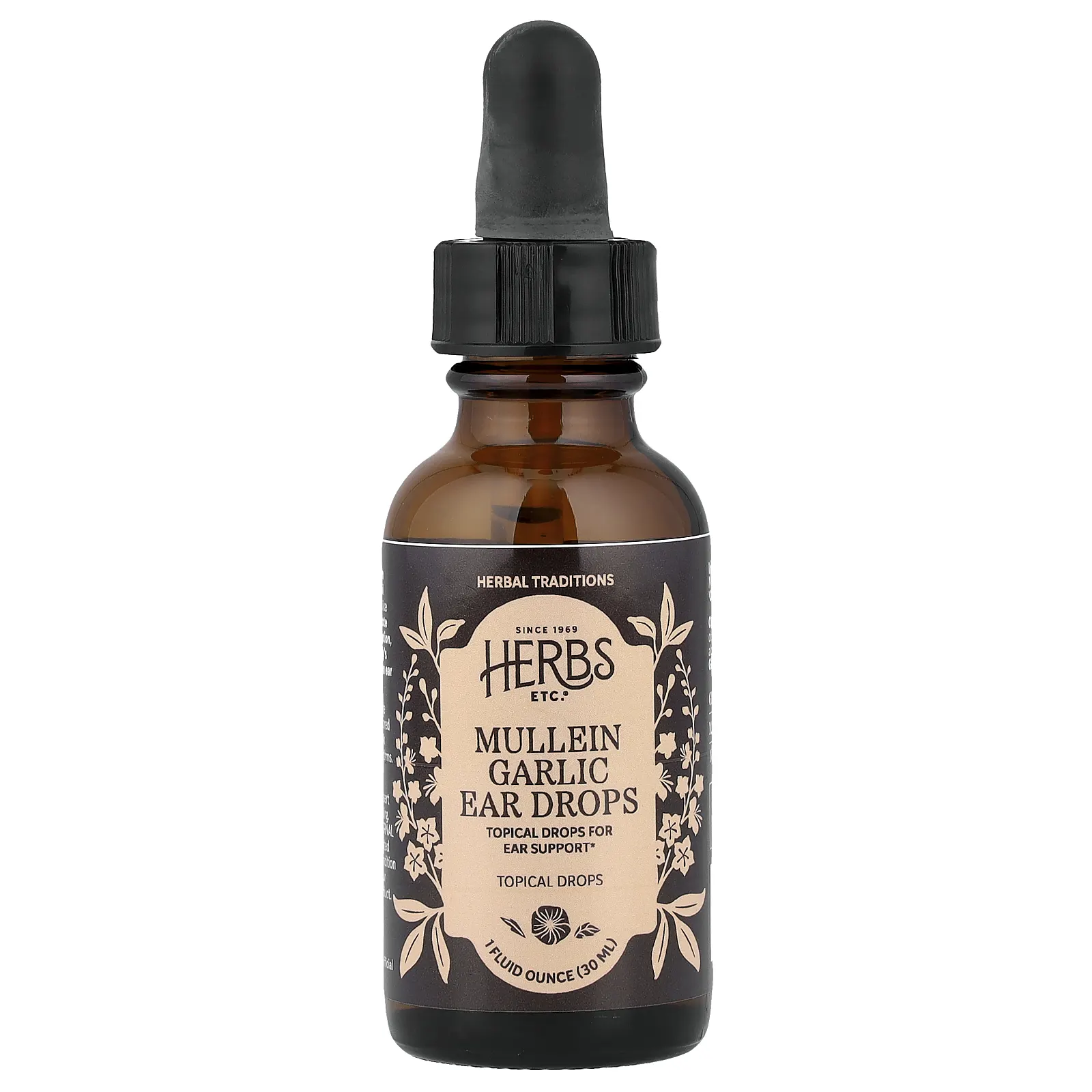 Herbs Etc., коровяк и чеснок, ушные капли, 30 мл (1 жидк. унция)