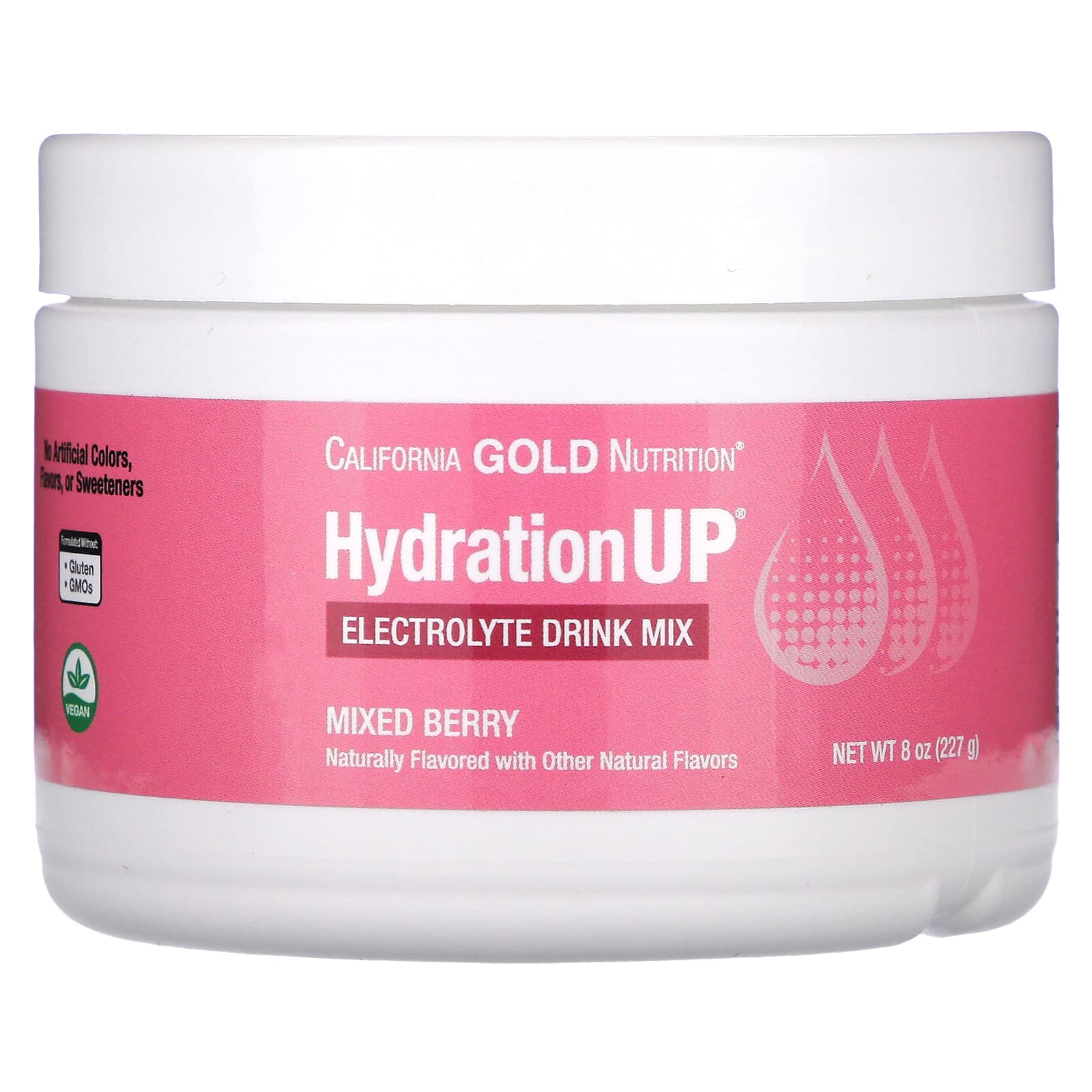 California Gold Nutrition, HydrationUP, электролиты с ягодным вкусом, 227 г (8 унций)
