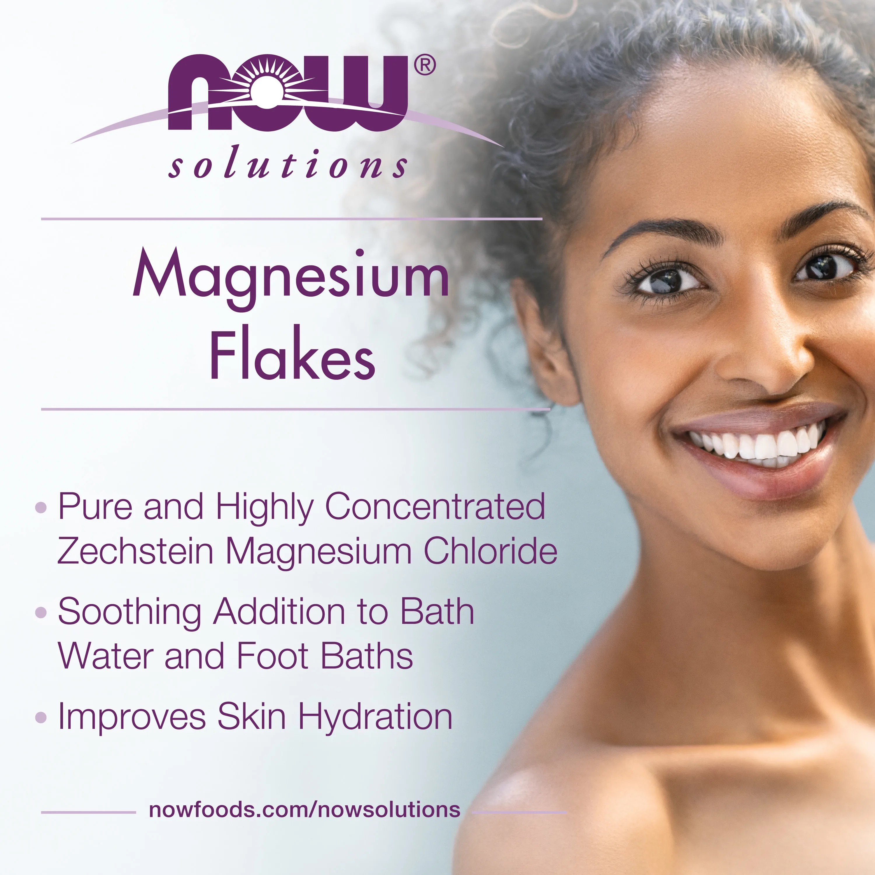 NOW Foods, Solutions, магниевые хлопья, 100 % чистоты, 1531 г (3,37 фунта)