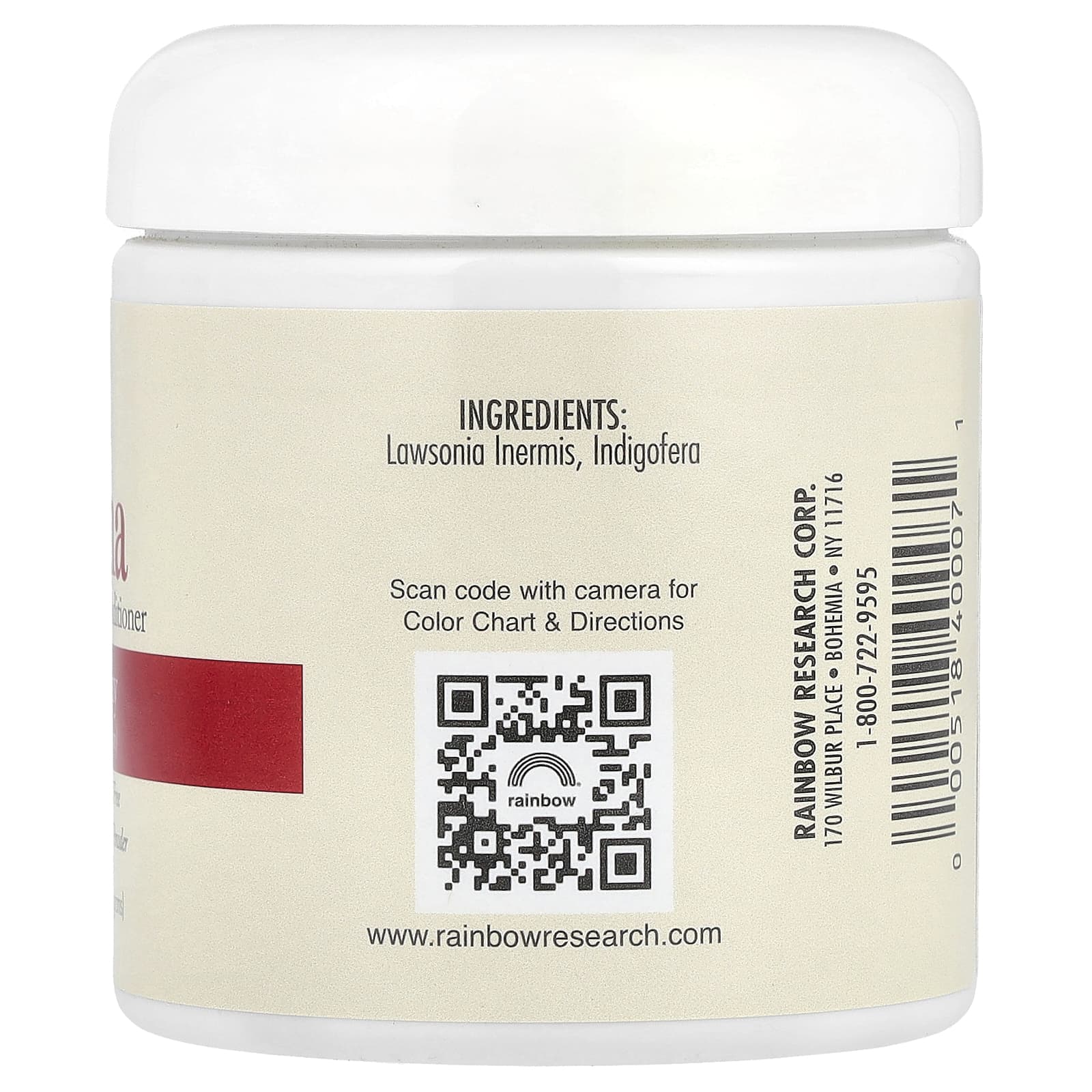 Rainbow Research, хна, краска и кондиционер для волос, красное дерево (средний каштановый), 113 г (4 унции)