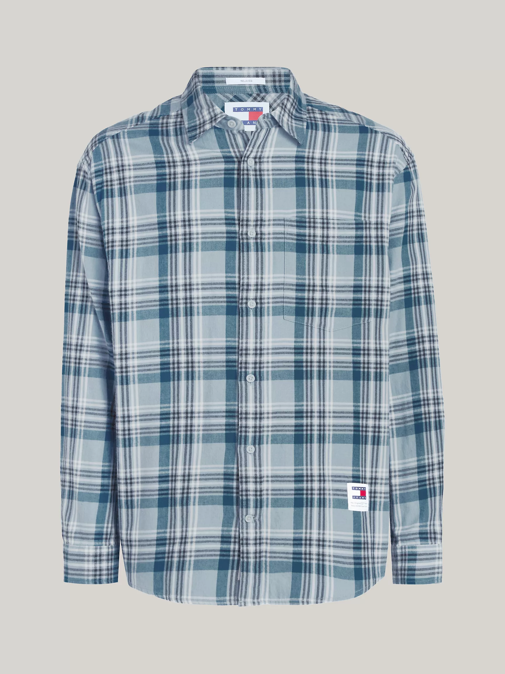 Мужская рубашка Tommy Hilfiger, Свободная клетчатая рубашка TJ с мягкой фактурой