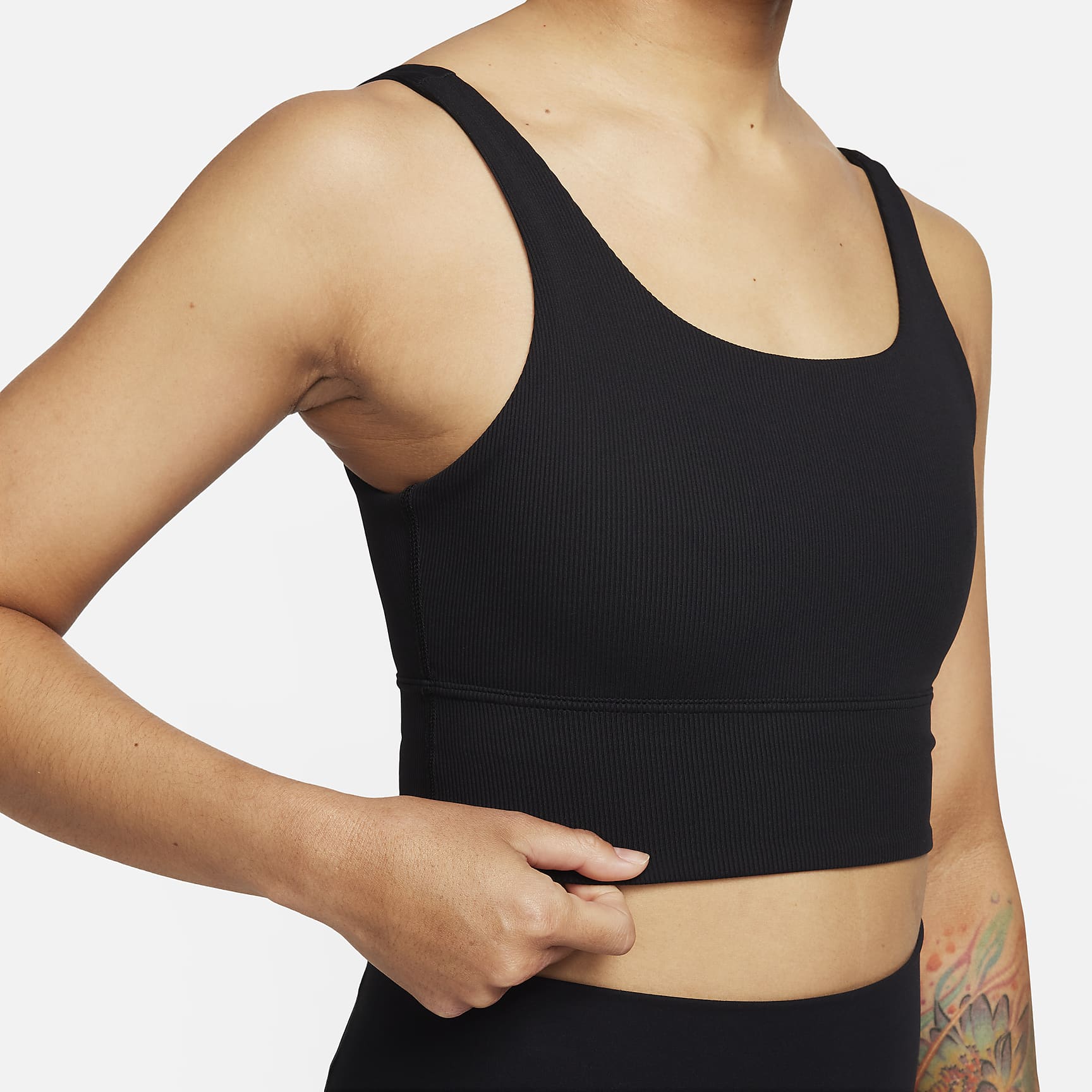 Nike Zenvy Rib Women's Light-Support Non-Padded Longline Sports Bra