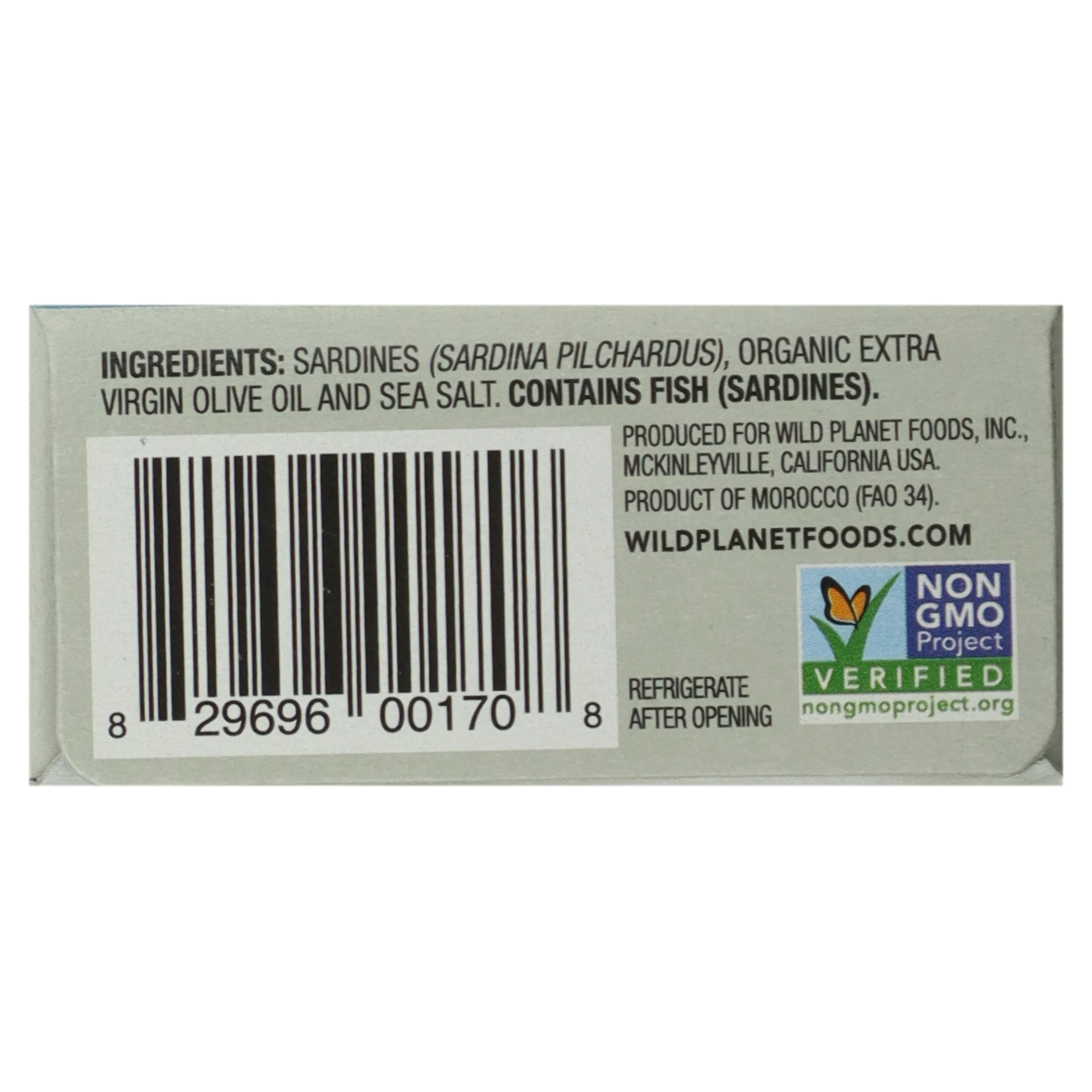 Wild Planet, Филе диких сардин без кожи и без костей в оливковом масле первого отжима, 4,25 унции (120 г)