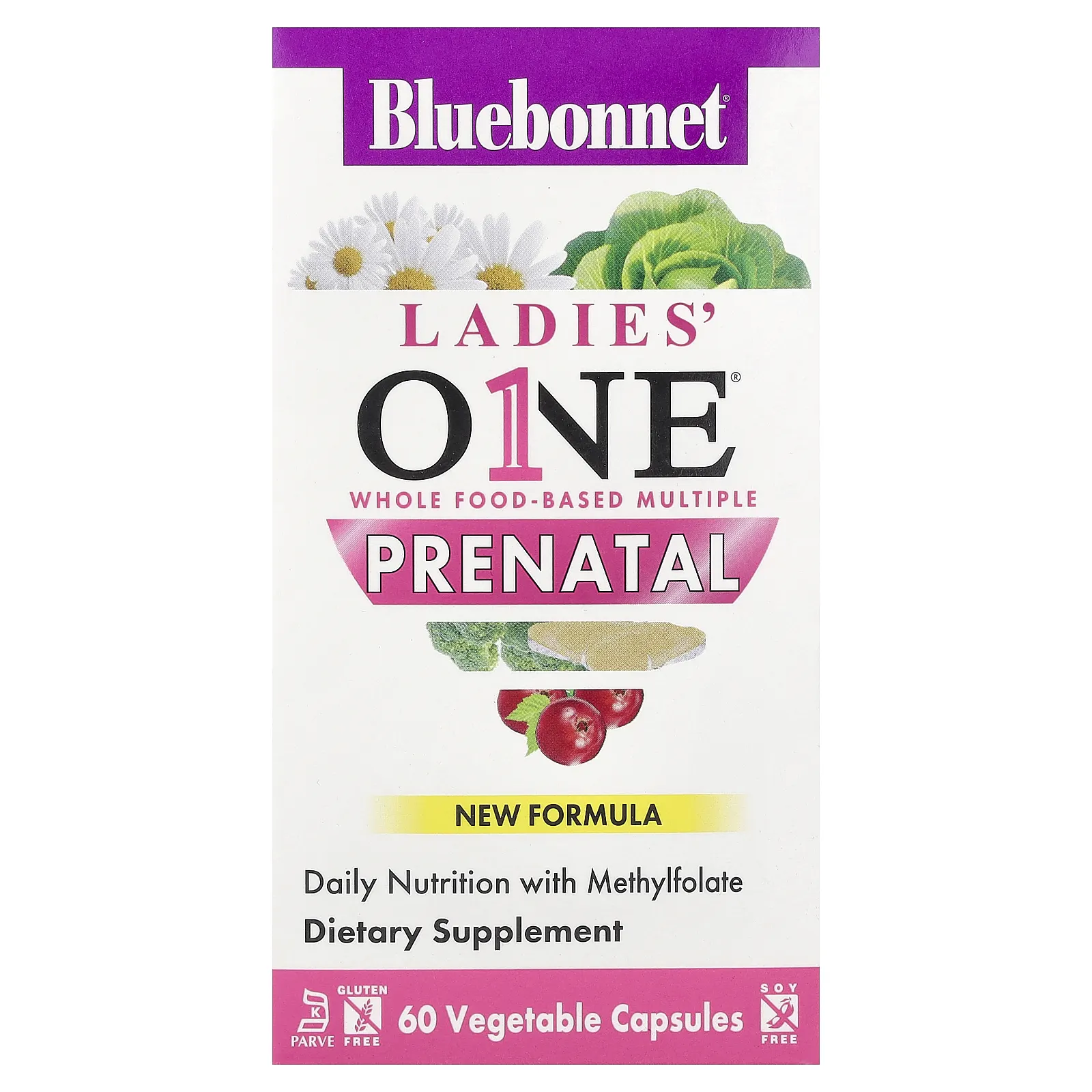 Bluebonnet Nutrition, Ladies' One®, пренатальный комплекс, 60 растительных капсул