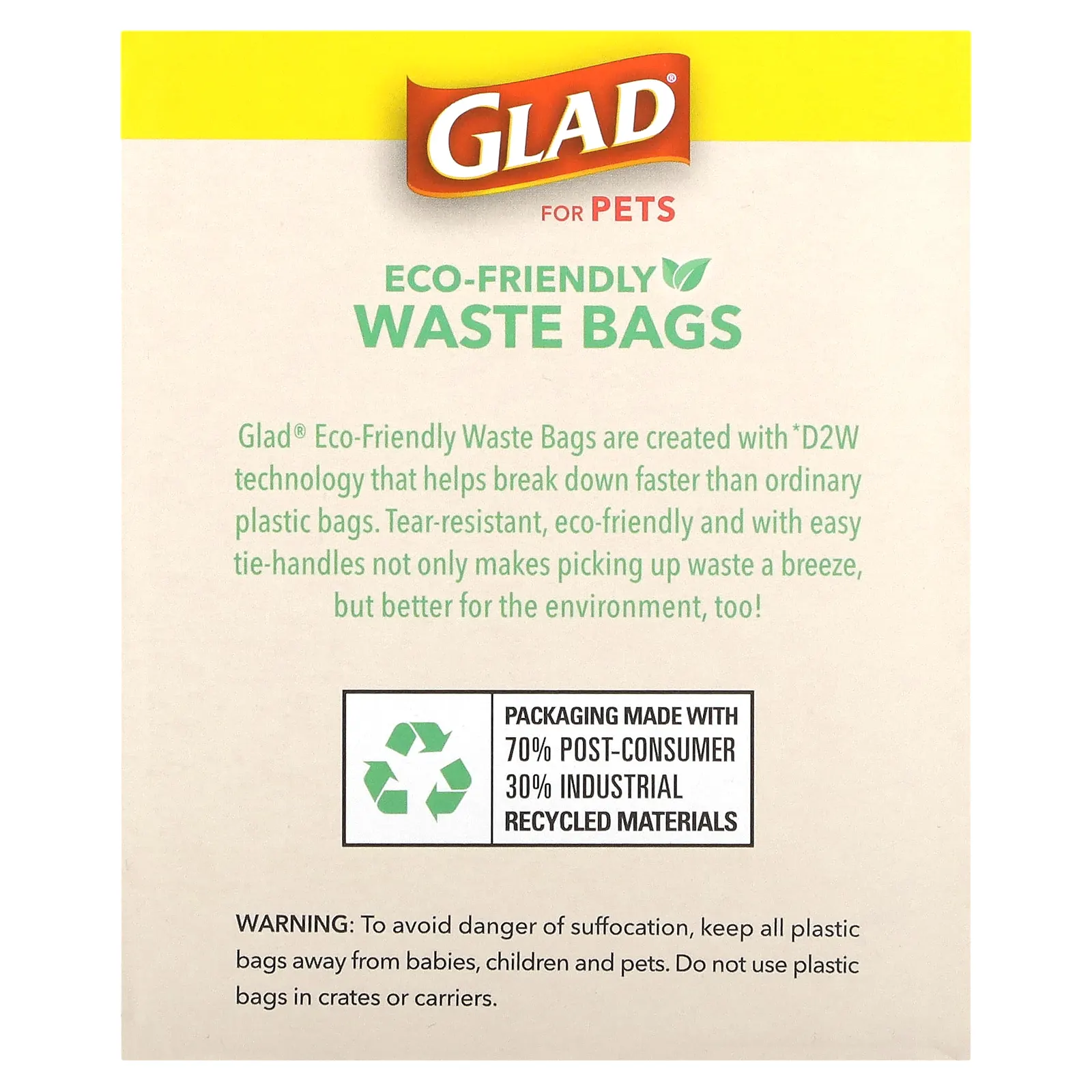 Glad for Pets, Экологичные пакеты для отходов, для домашних животных, без отдушек, 360 пакетов