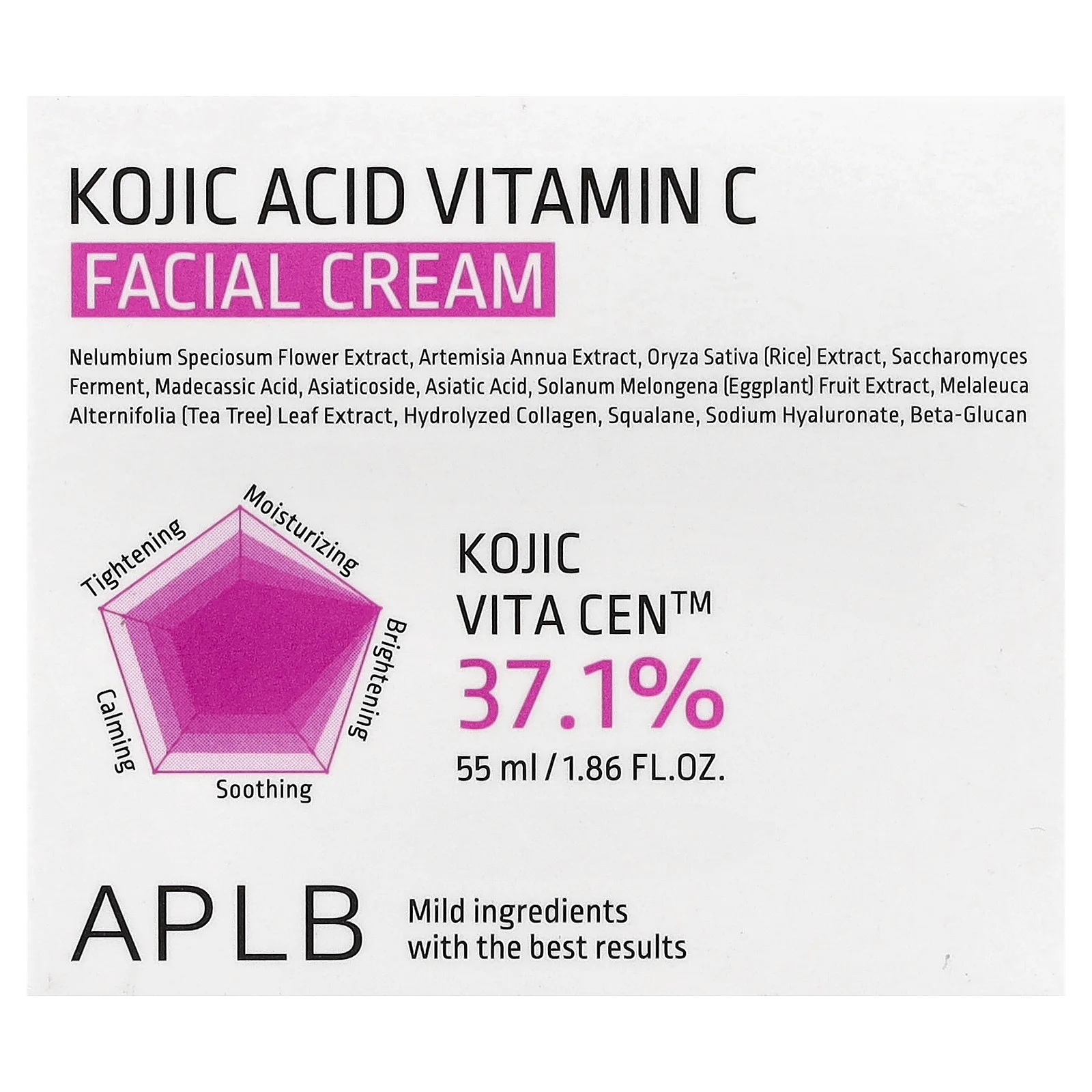 APLB, Крем для лица с койевой кислотой и витамином C, 55 мл (1,86 жидк. Унции)