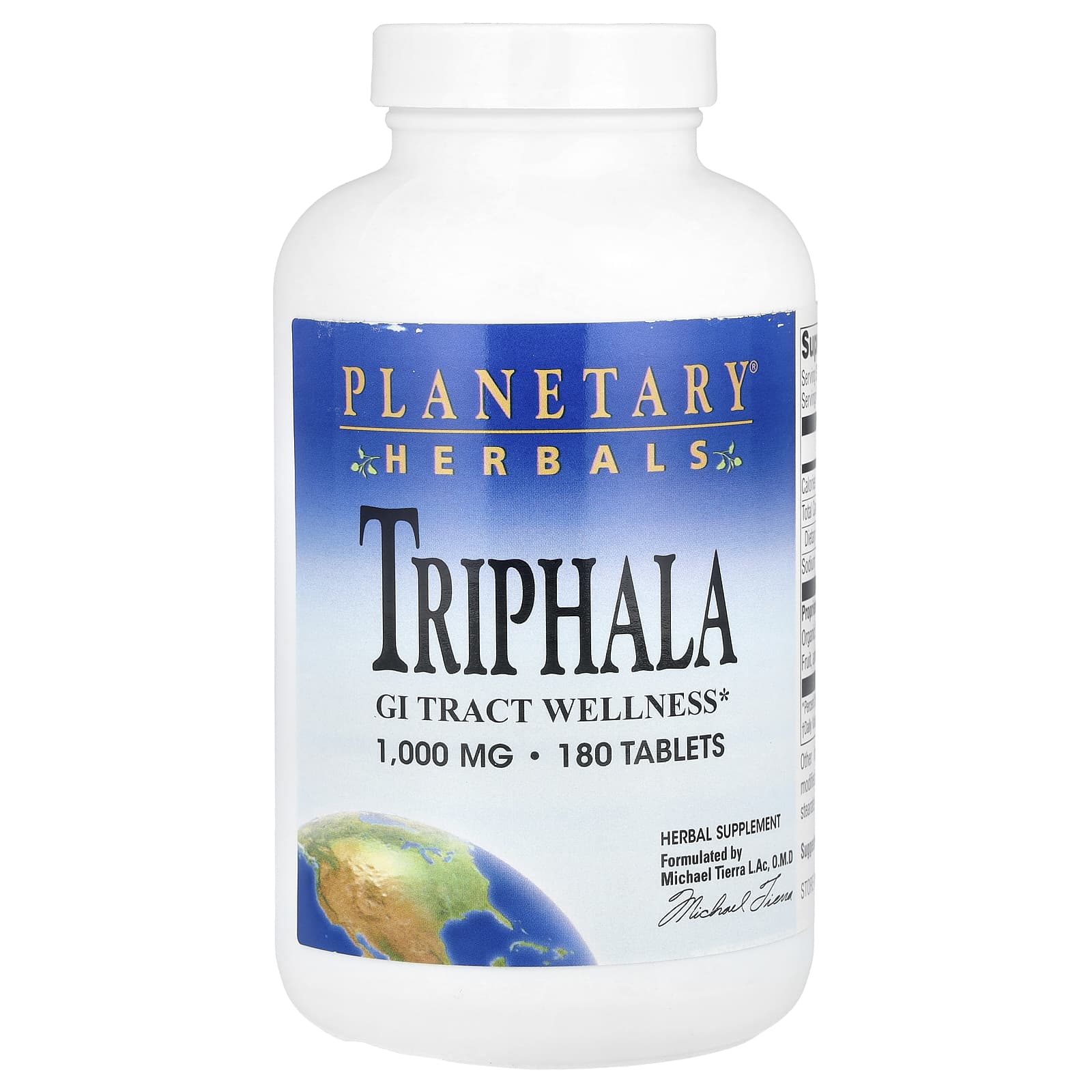 Planetary Herbals, Triphala, здоровье желудочно-кишечного тракта, 1000 мг, 180 таблеток
