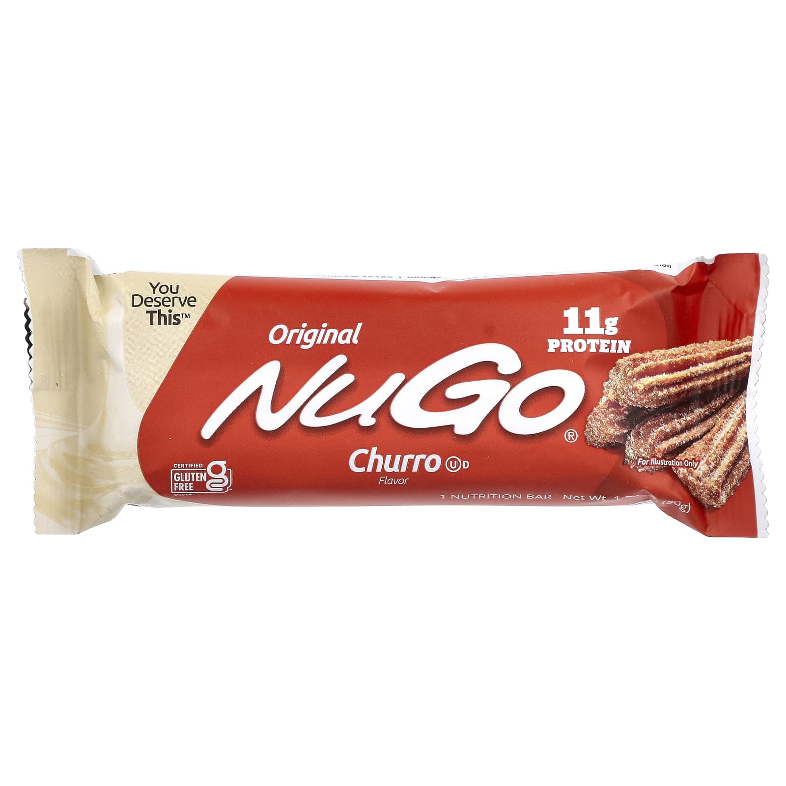 NuGo Nutrition, Original, протеиновые батончики, Churro, 15 батончиков, 50 г (1,76 унции)