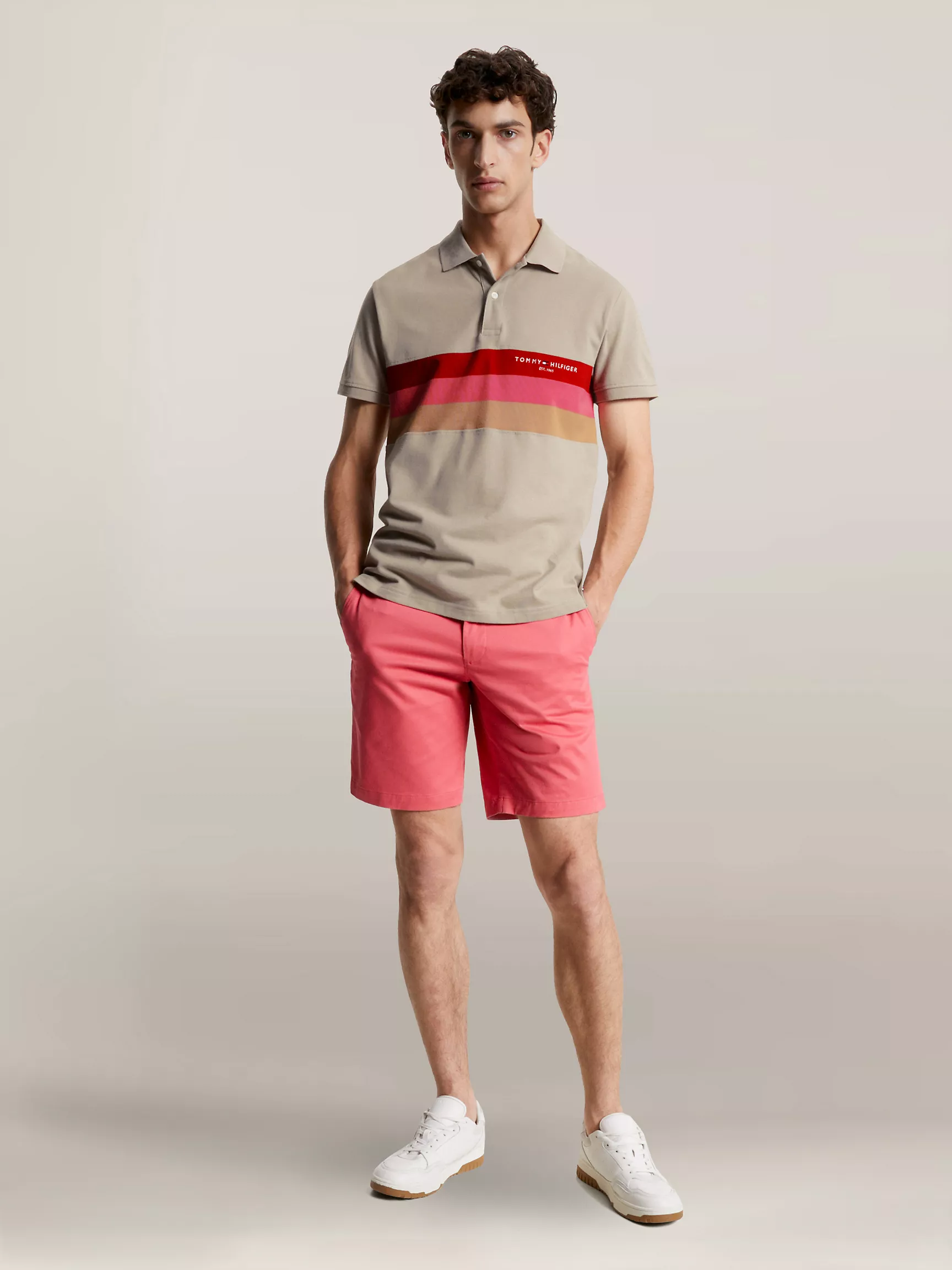 Мужское поло Tommy Hilfiger, Приталенное полосатое поло Tommy