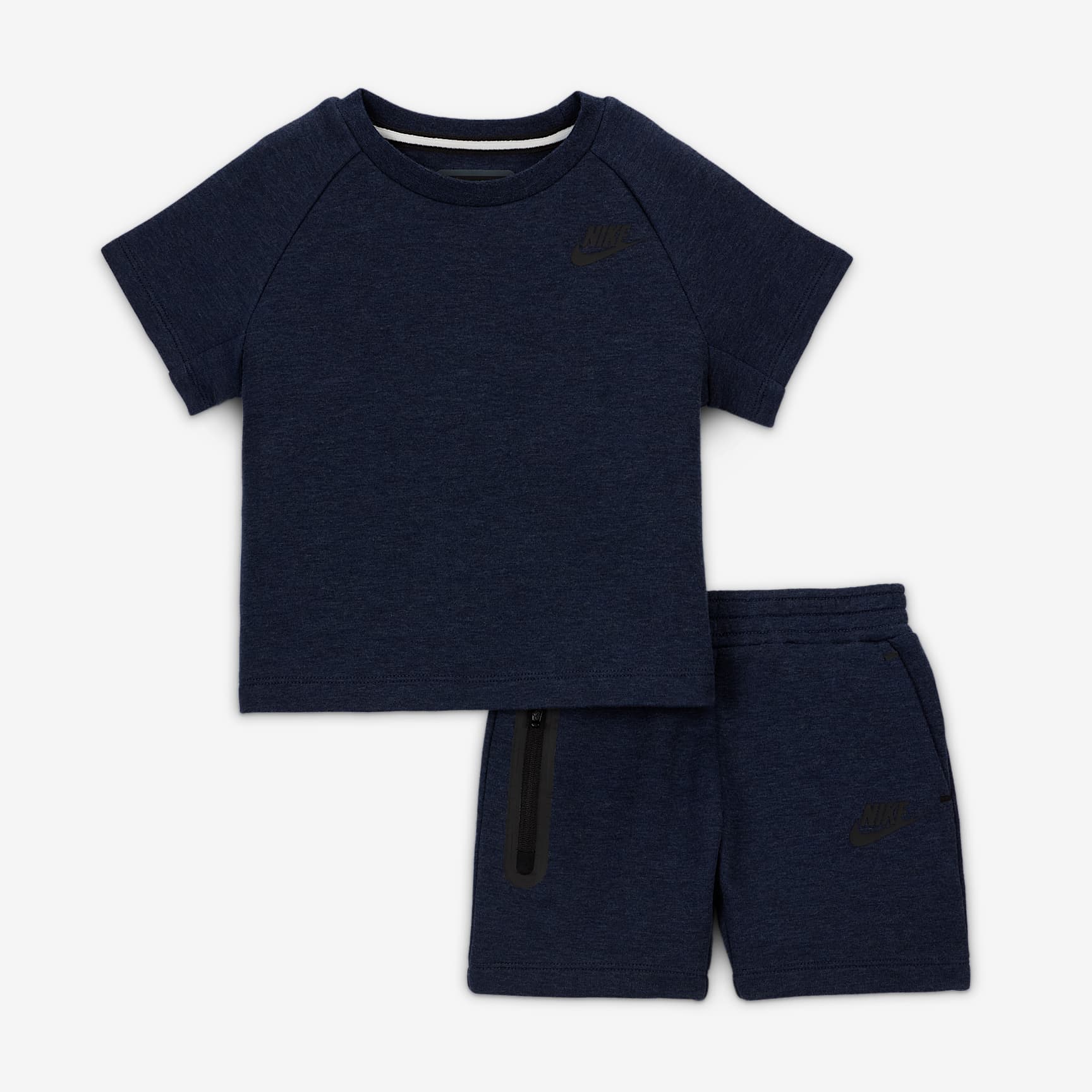 Nike Tech Fleece Baby Tee and Shorts Set