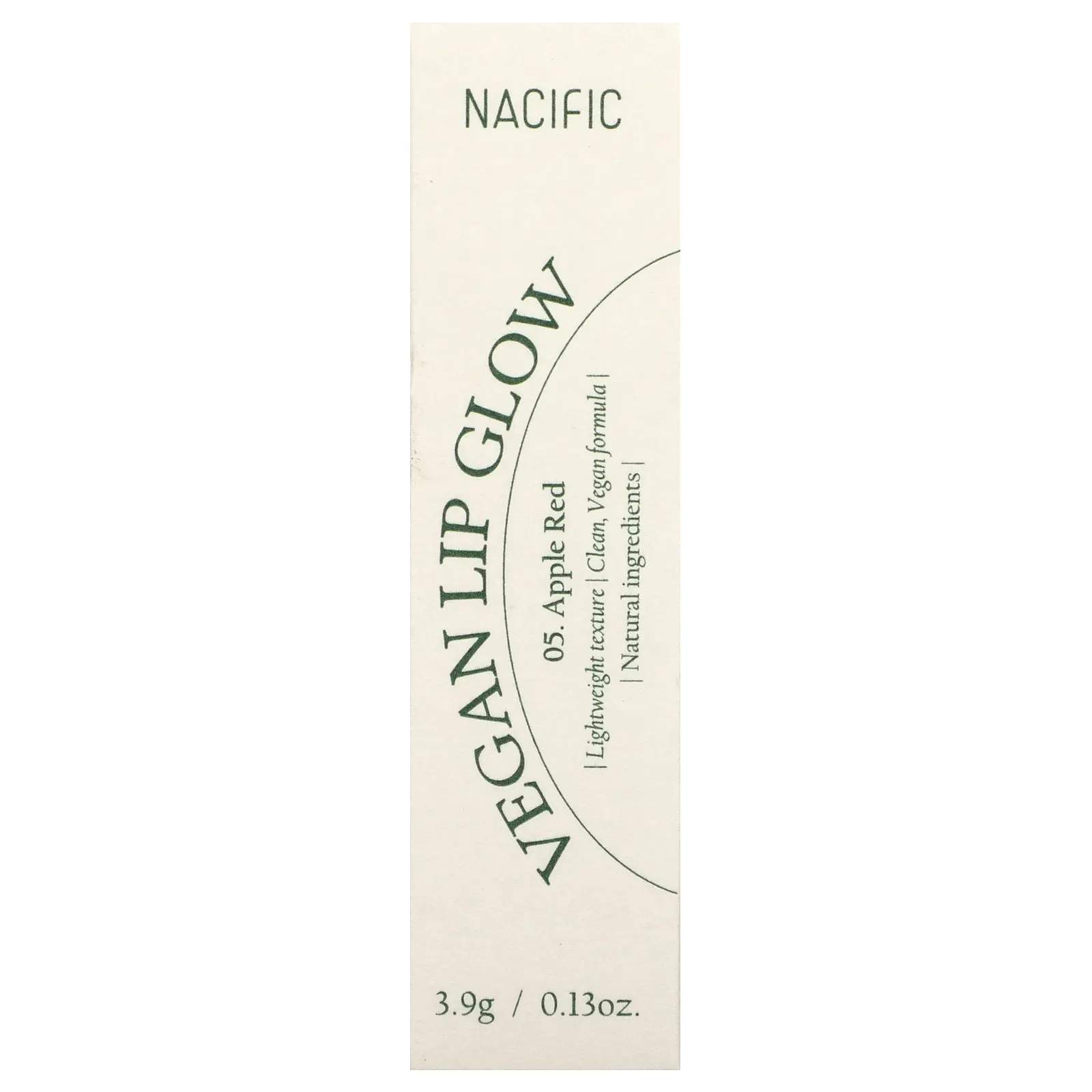 Nacific, Vegan Lip Glow, 05 Apple Red, 0.13 oz (3.9 g)