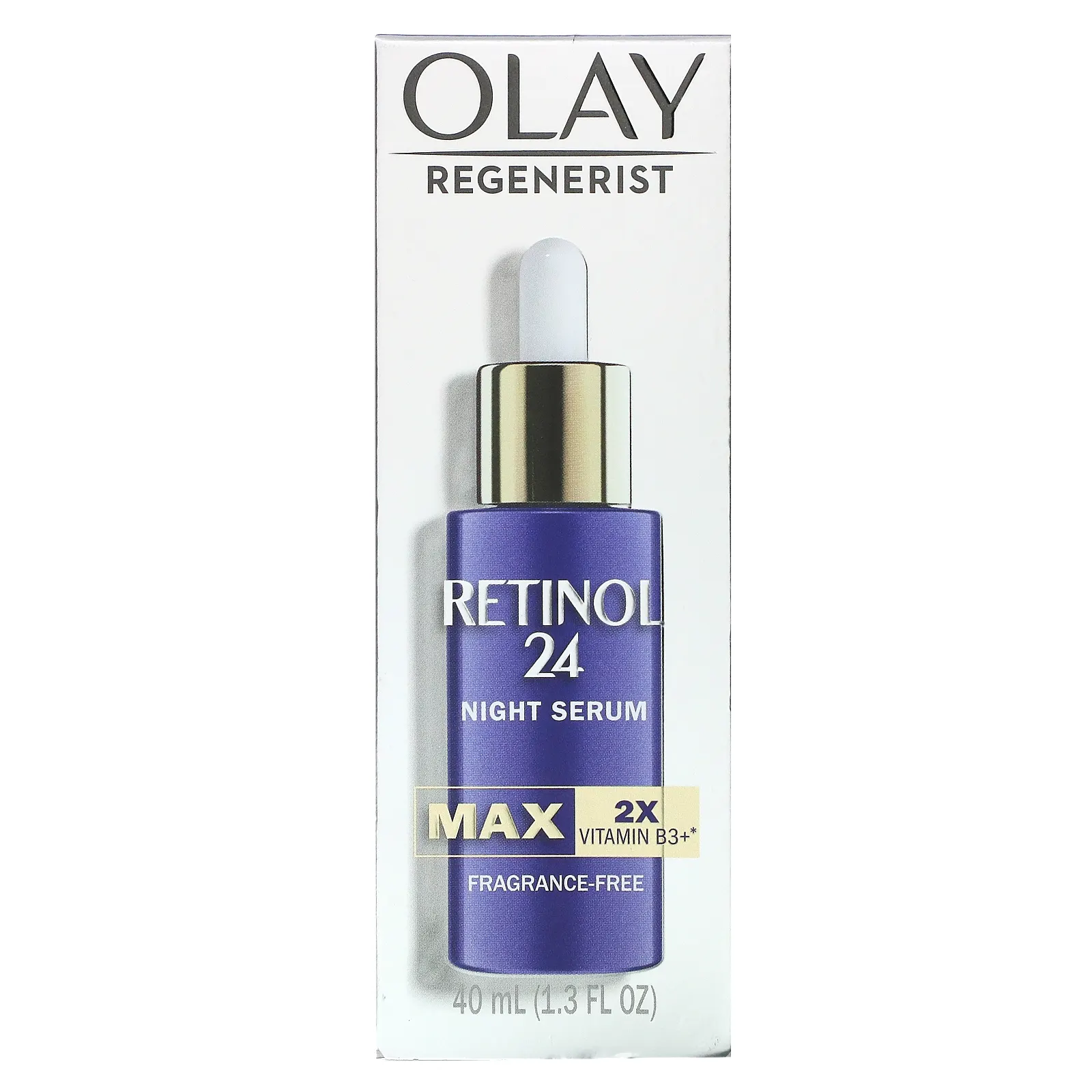 Olay, Regenerist, ретинол 24, ночная сыворотка, без отдушек, 40 мл (1,3 жидк. Унции)