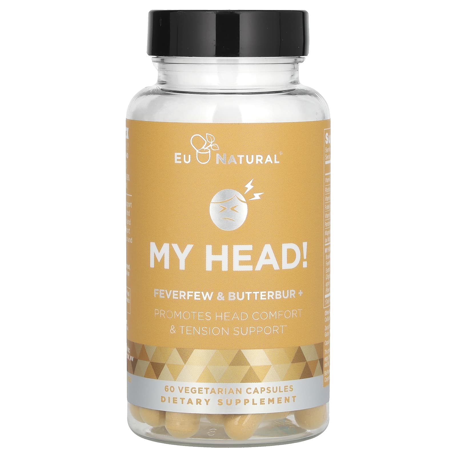 Eu Natural, My Head, пиретрум и белокопытник, 60 вегетарианских капсул