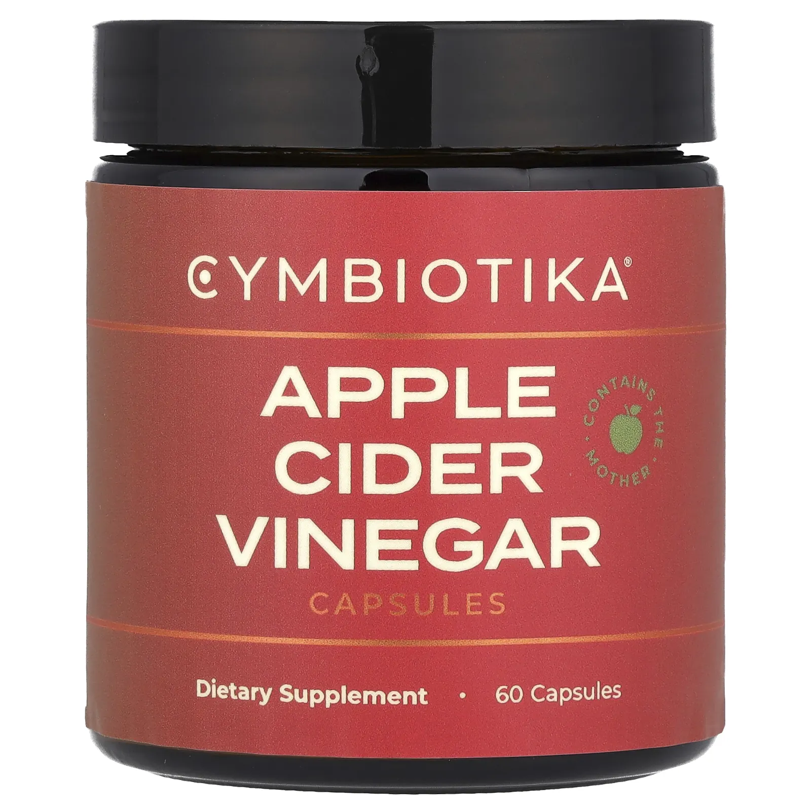 Cymbiotika, яблочный уксус, 60 капсул