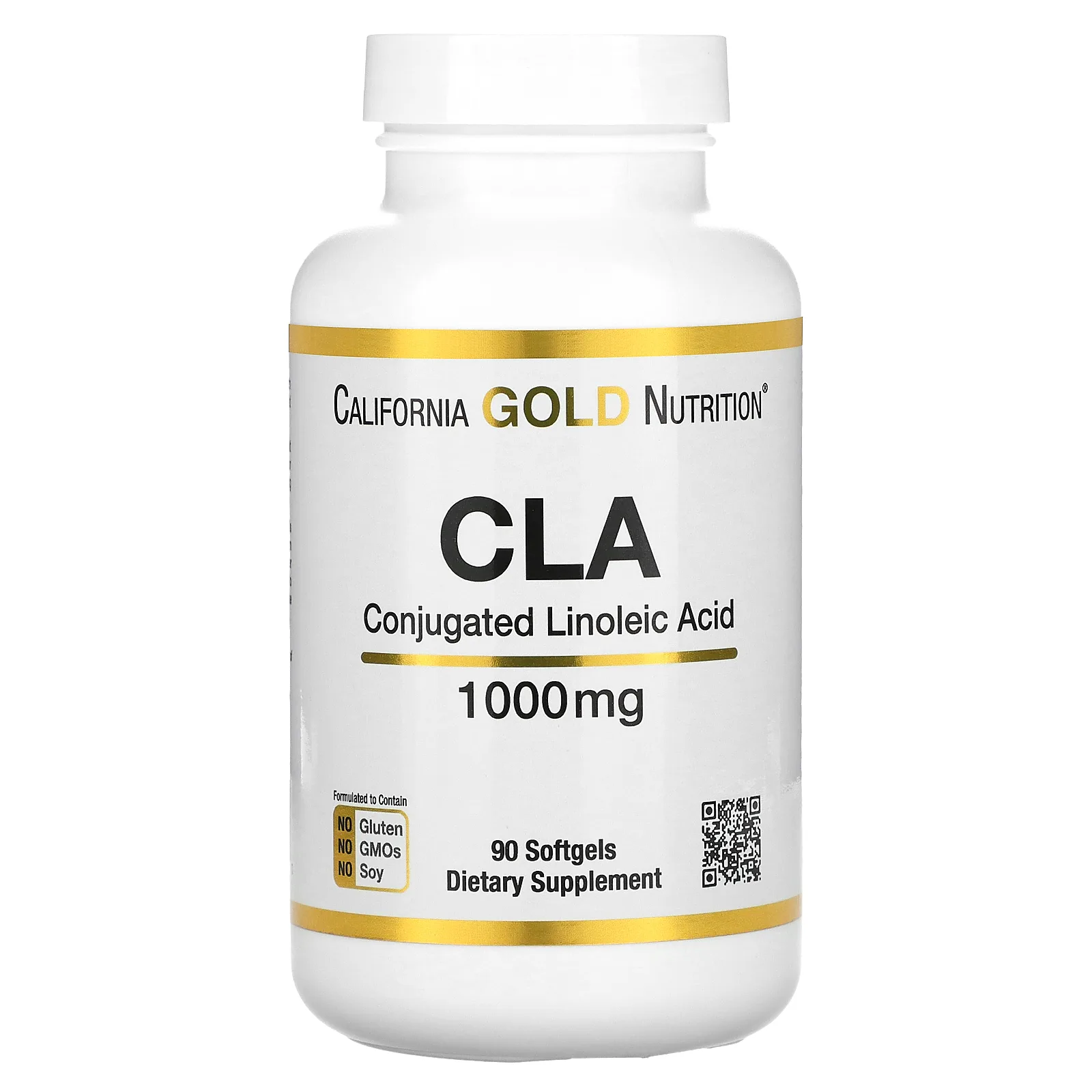 California Gold Nutrition, Clarinol, КЛК, конъюгированная линолевая кислота, 1000 мг, 90 мягких таблеток