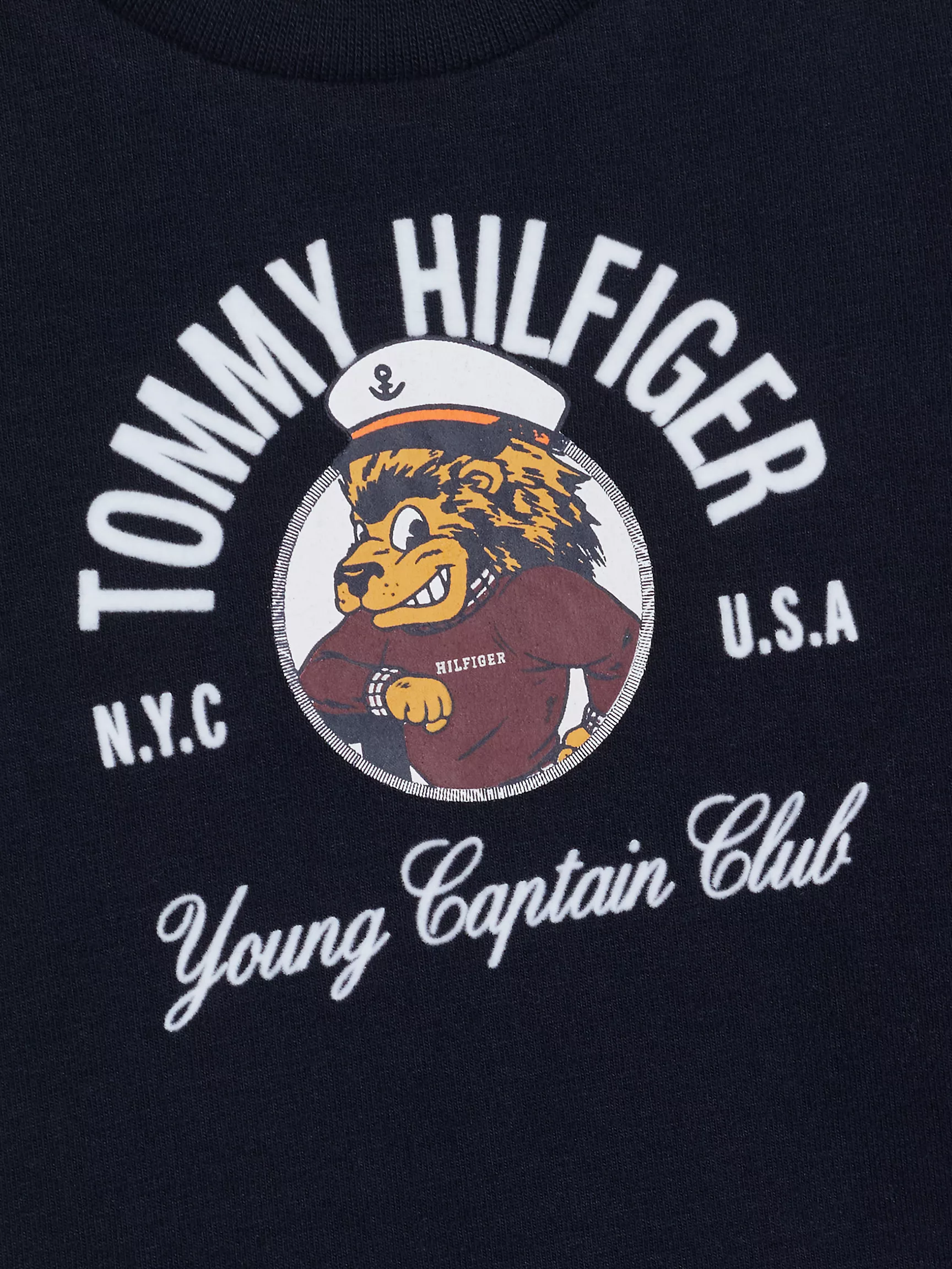 Детская футболка Tommy Hilfiger, Детская футболка с флокированным логотипом Captain