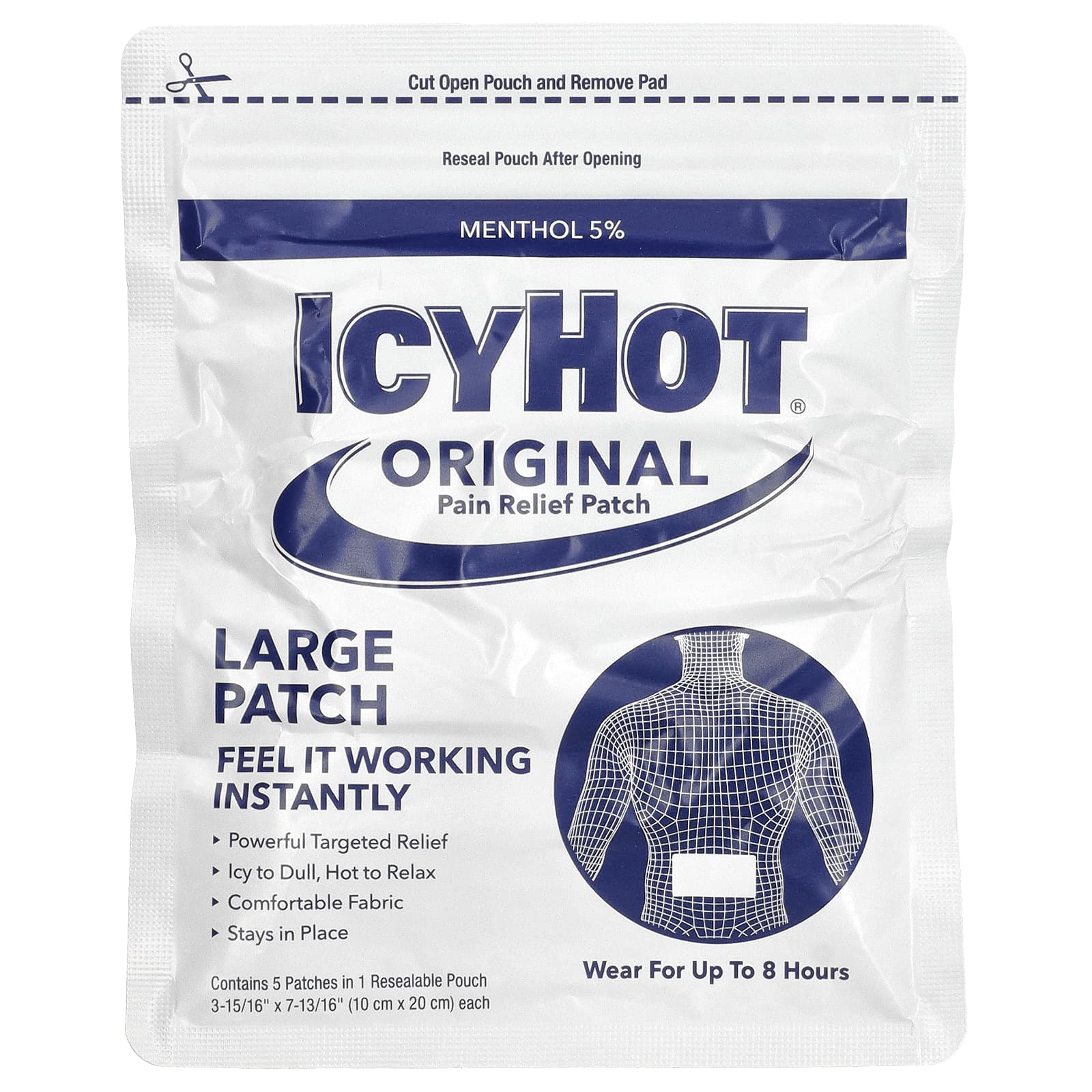 Icy Hot, Оригинальные болеутоляющие, большие, 5 штук
