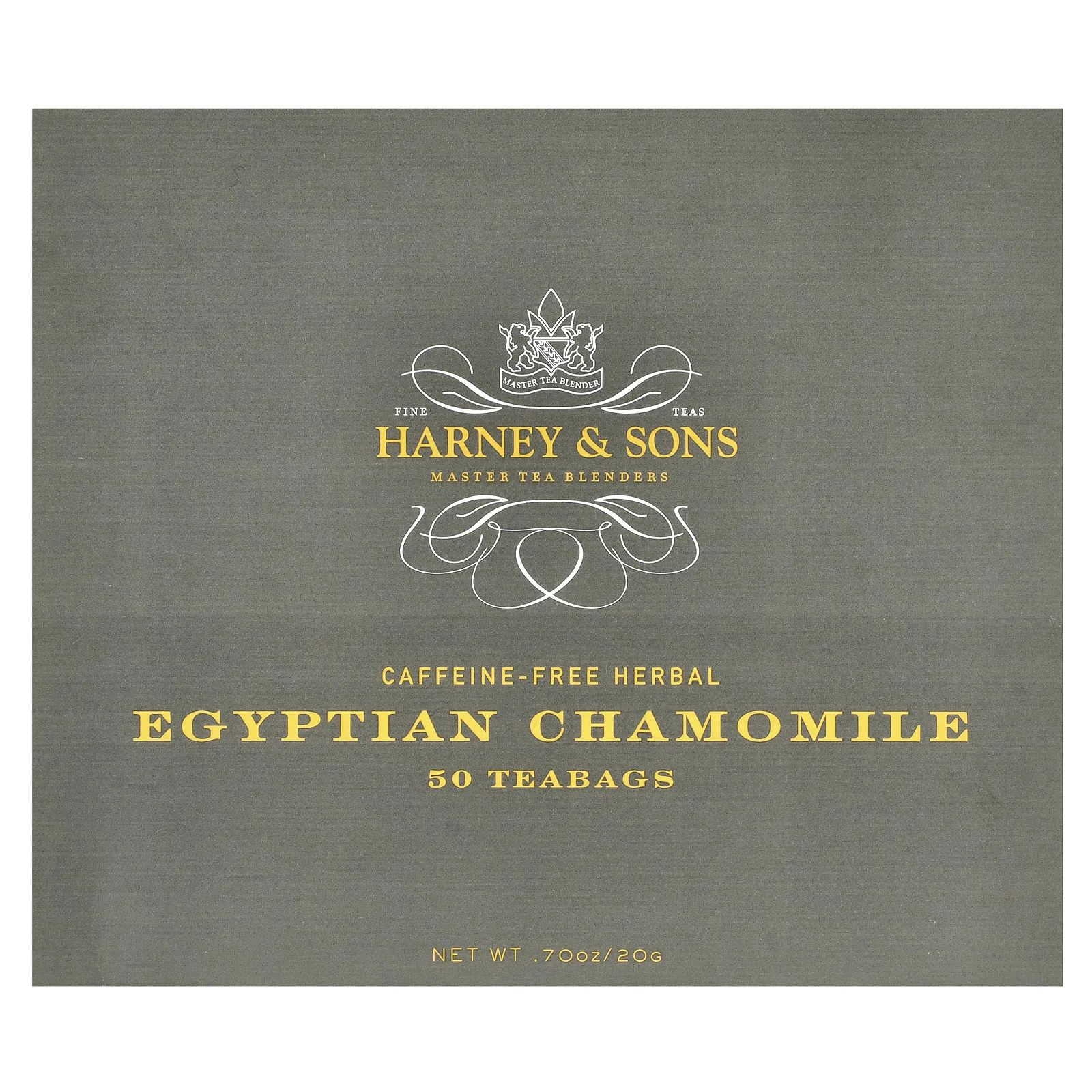 Harney & Sons, Травяной чай с египетской ромашкой, без кофеина, 50 чайных пакетиков, 20 г (0,7 унции)