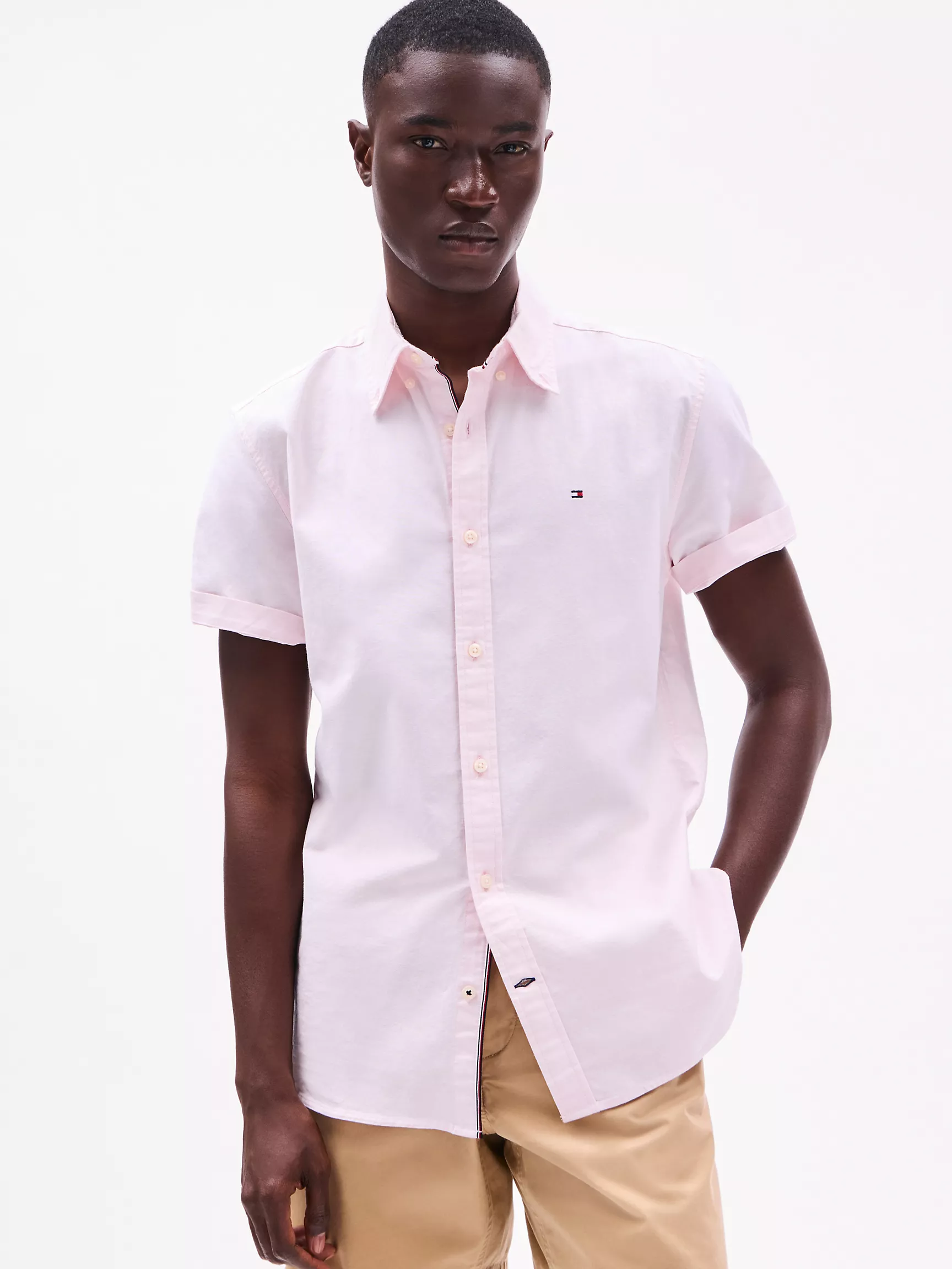 Мужская рубашка Tommy Hilfiger, Эластичная рубашка из оксфорда стандартного кроя