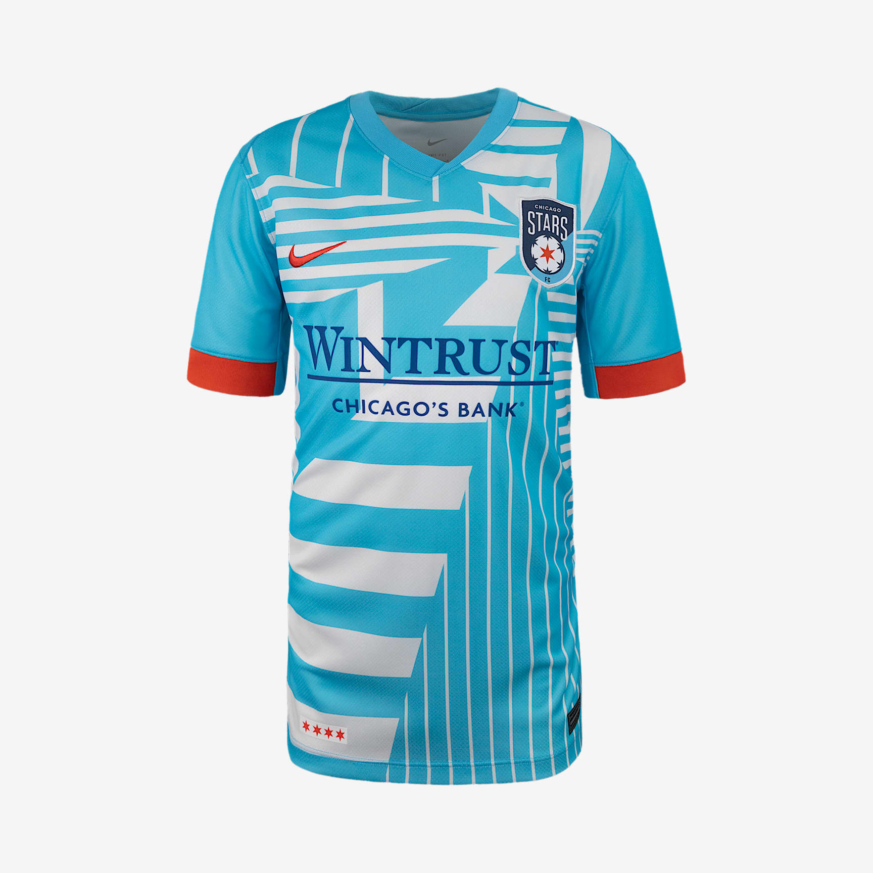 Chicago Red Stars 2025 Stadium Home Big Kids' Nike Dri-FIT NWSL Replica Jersey