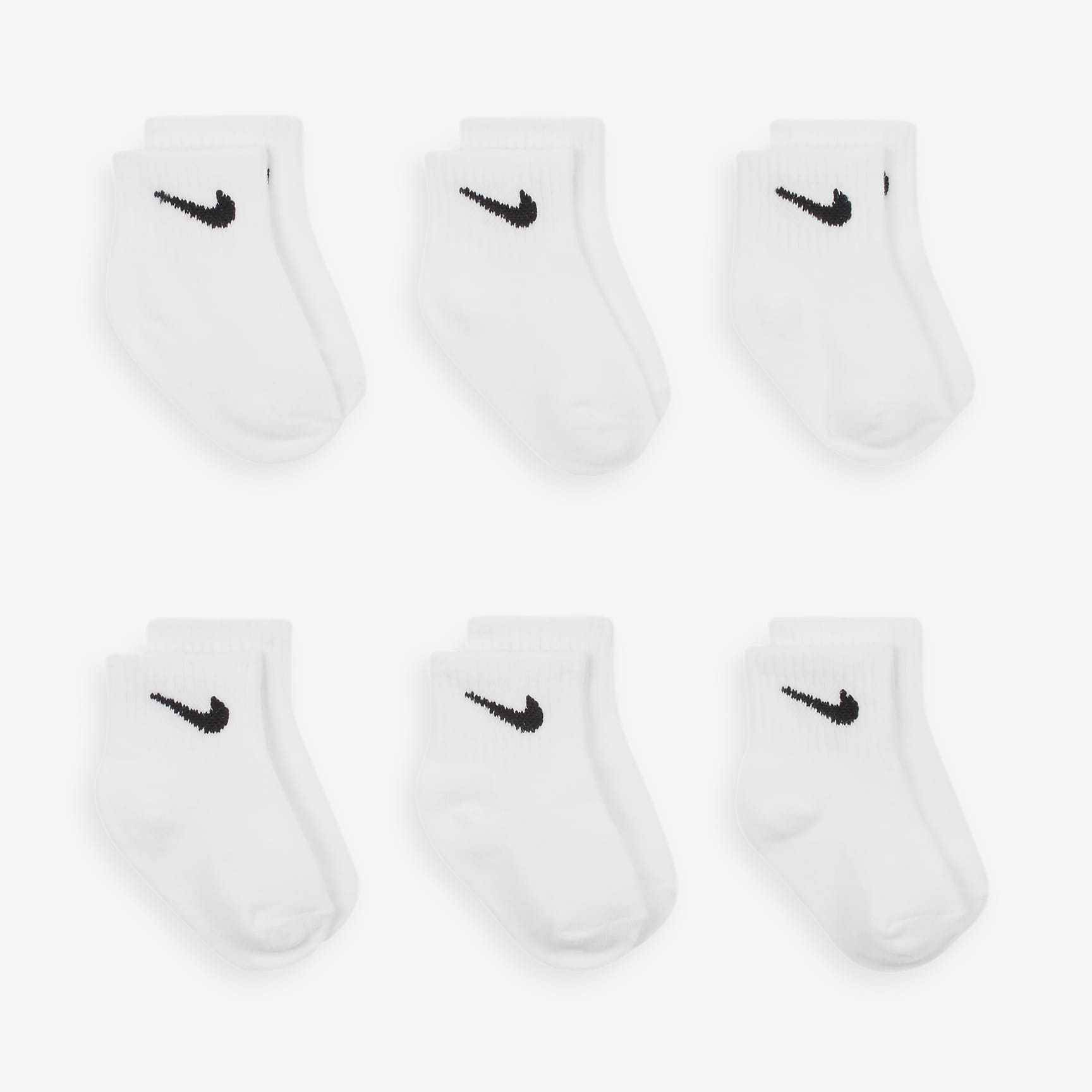 Nike Swoosh Baby/Toddler Ankle Socks (6 Pairs)