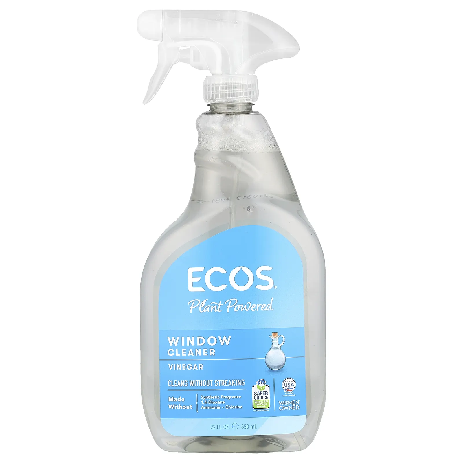 Earth Friendly Products, Ecos, средство для мытья окон, 650 мл (22 жидк. Унции)