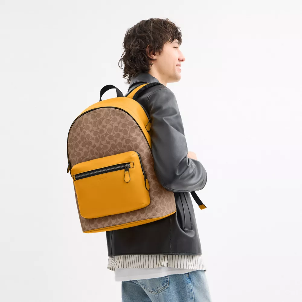 Рюкзак COACH West Backpack In Colorblock Signature Canvas