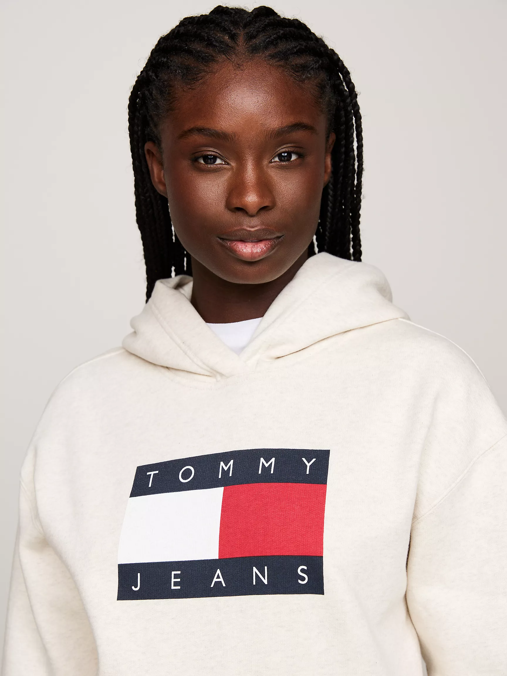 Женская толстовка Tommy Hilfiger, Свободное худи с логотипом флага