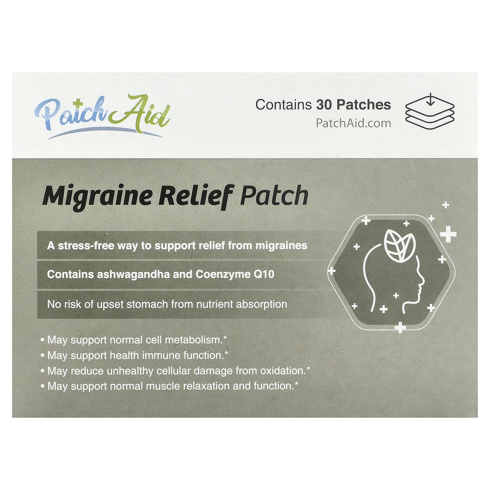 PatchAid, патч от мигрени, 30 шт.