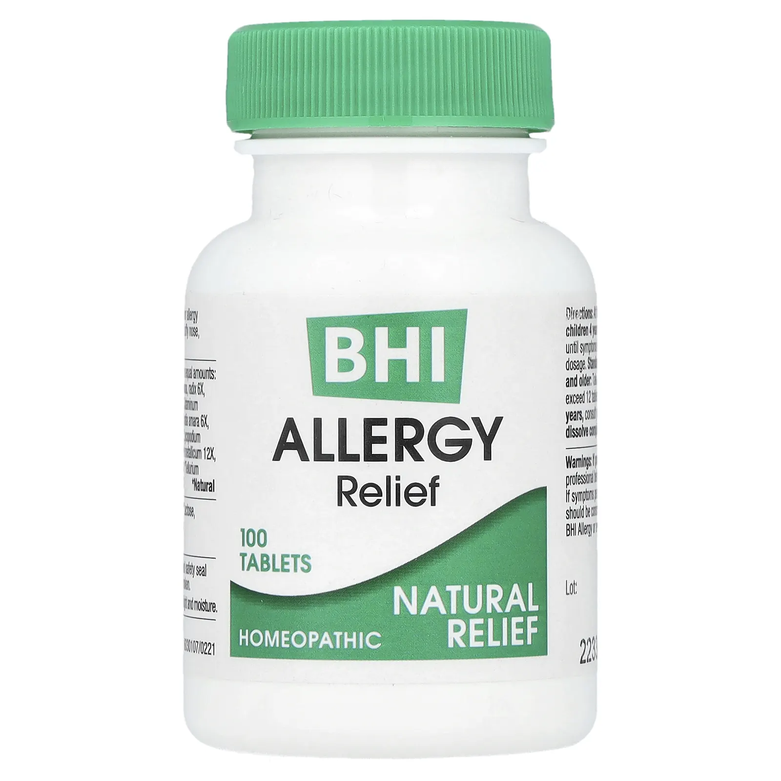 MediNatura, BHI, средство для облегчения аллергии, 100 таблеток