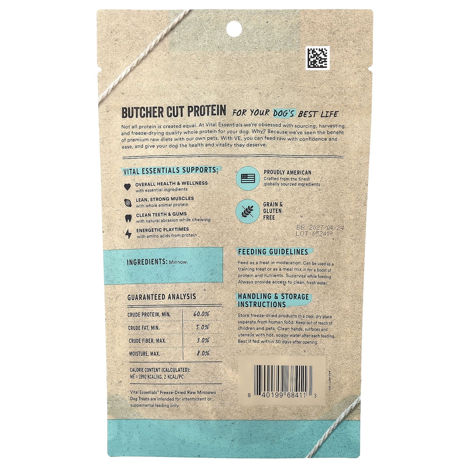 Vital Essentials, сублимированные необработанные лакомства для собак, мелисса, 28,3 г (1 унция)