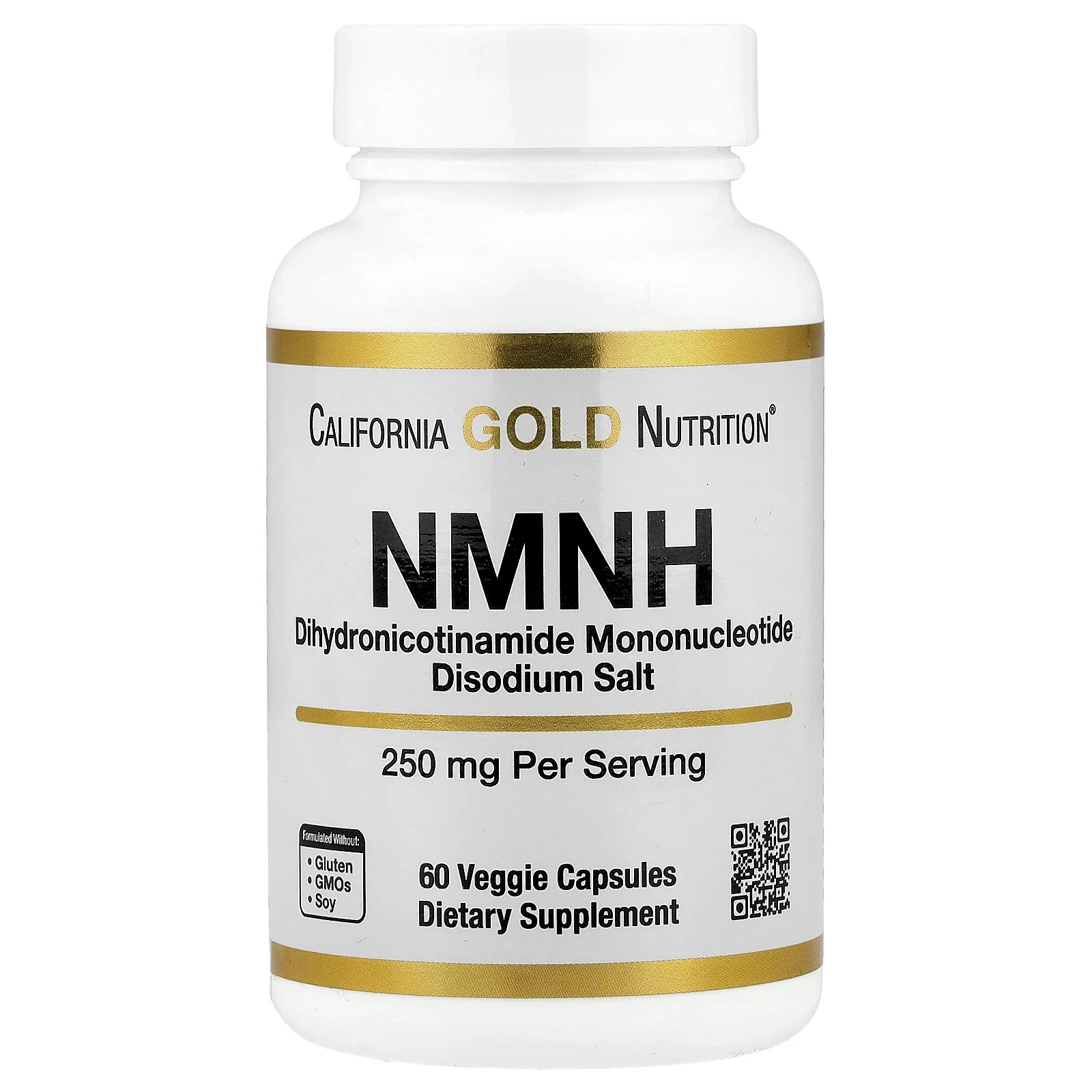 California Gold Nutrition, NMNH, 250 мг, 60 растительных капсул