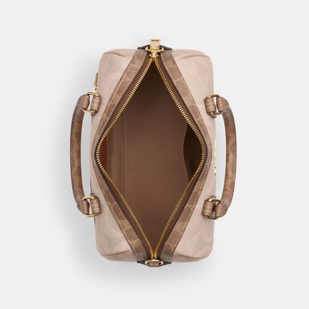 Сумка COACH Rowan Satchel Bag In Blocked Signature Canvas