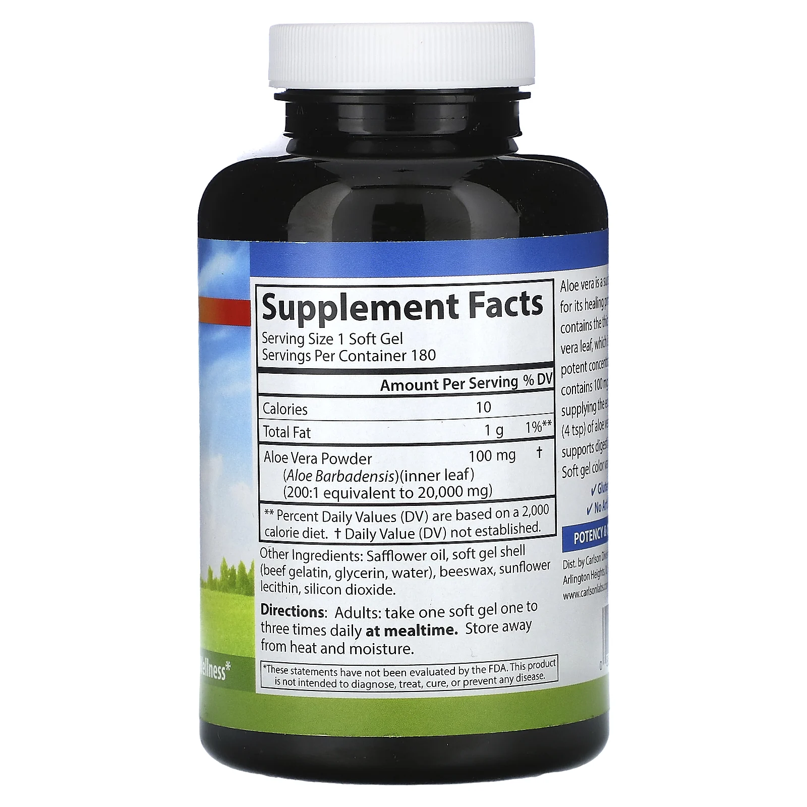 Carlson, Golden Aloe, 100 мг, 180 мягких таблеток