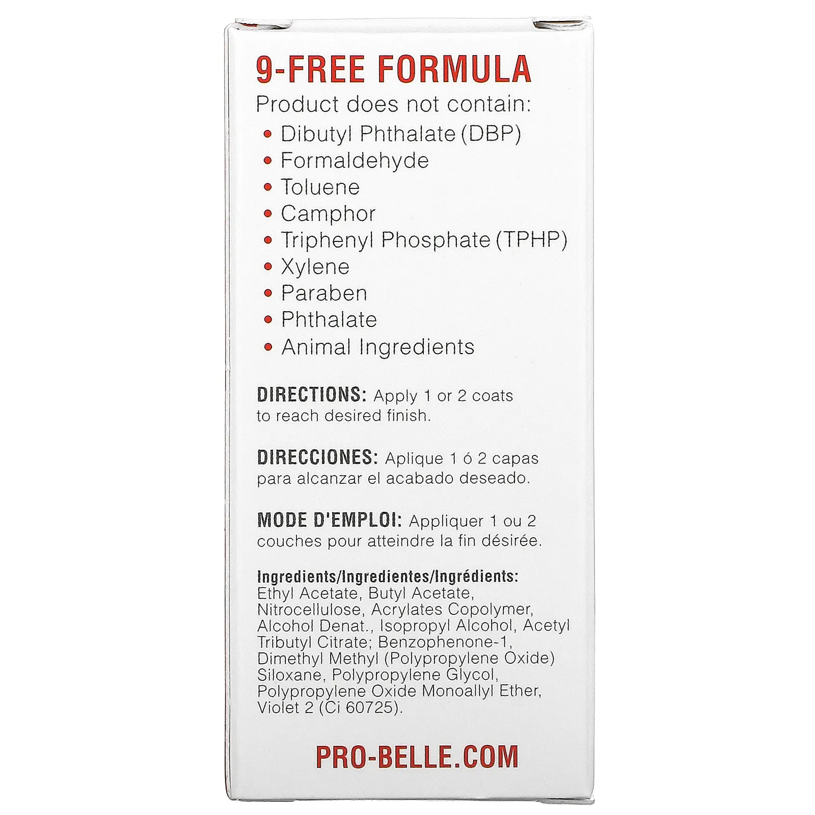 Probelle, Top Coat Sealer, 15 мл (0,5 жидк. Унции)