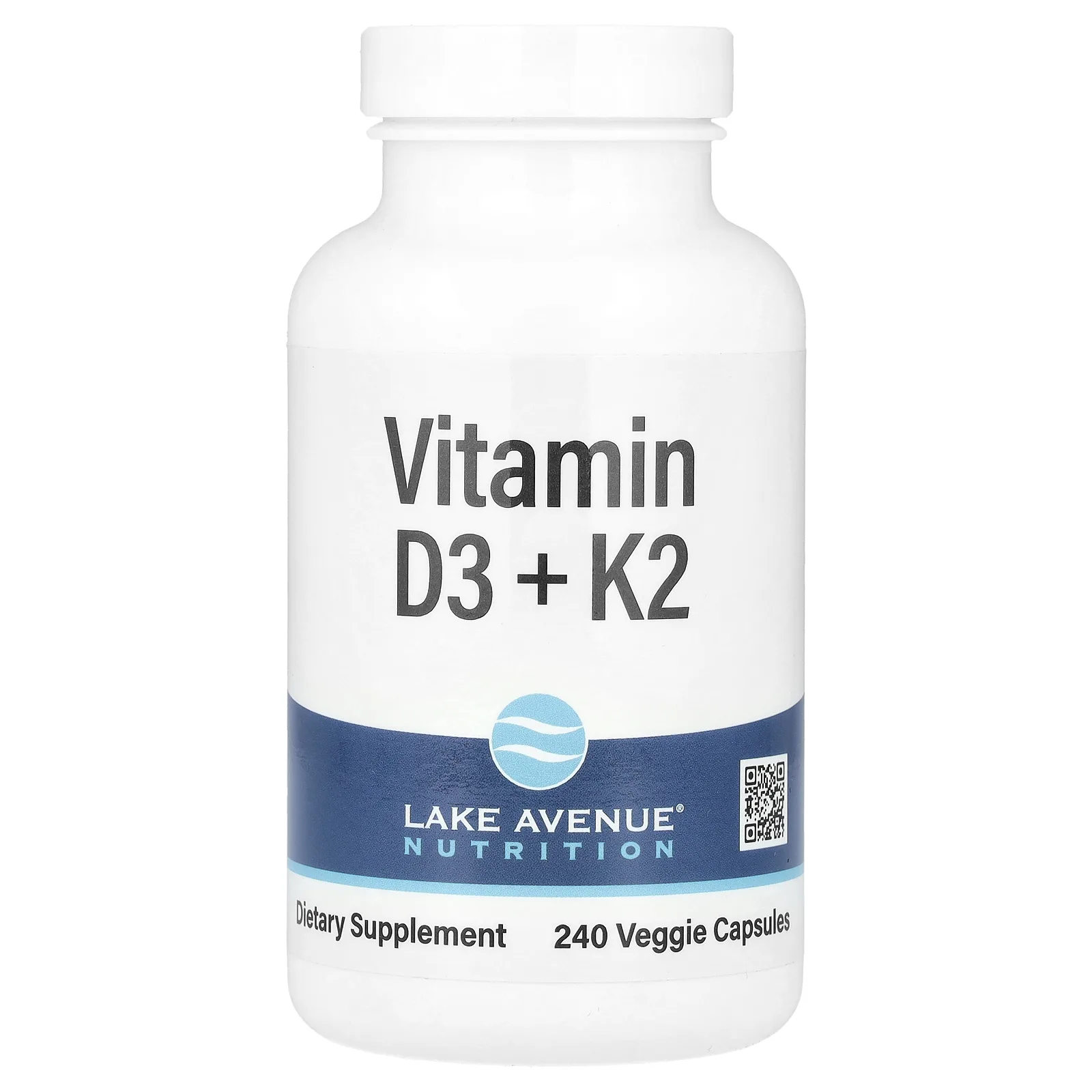 Lake Avenue Nutrition, витамины D3 и К2, 240 растительных капсул