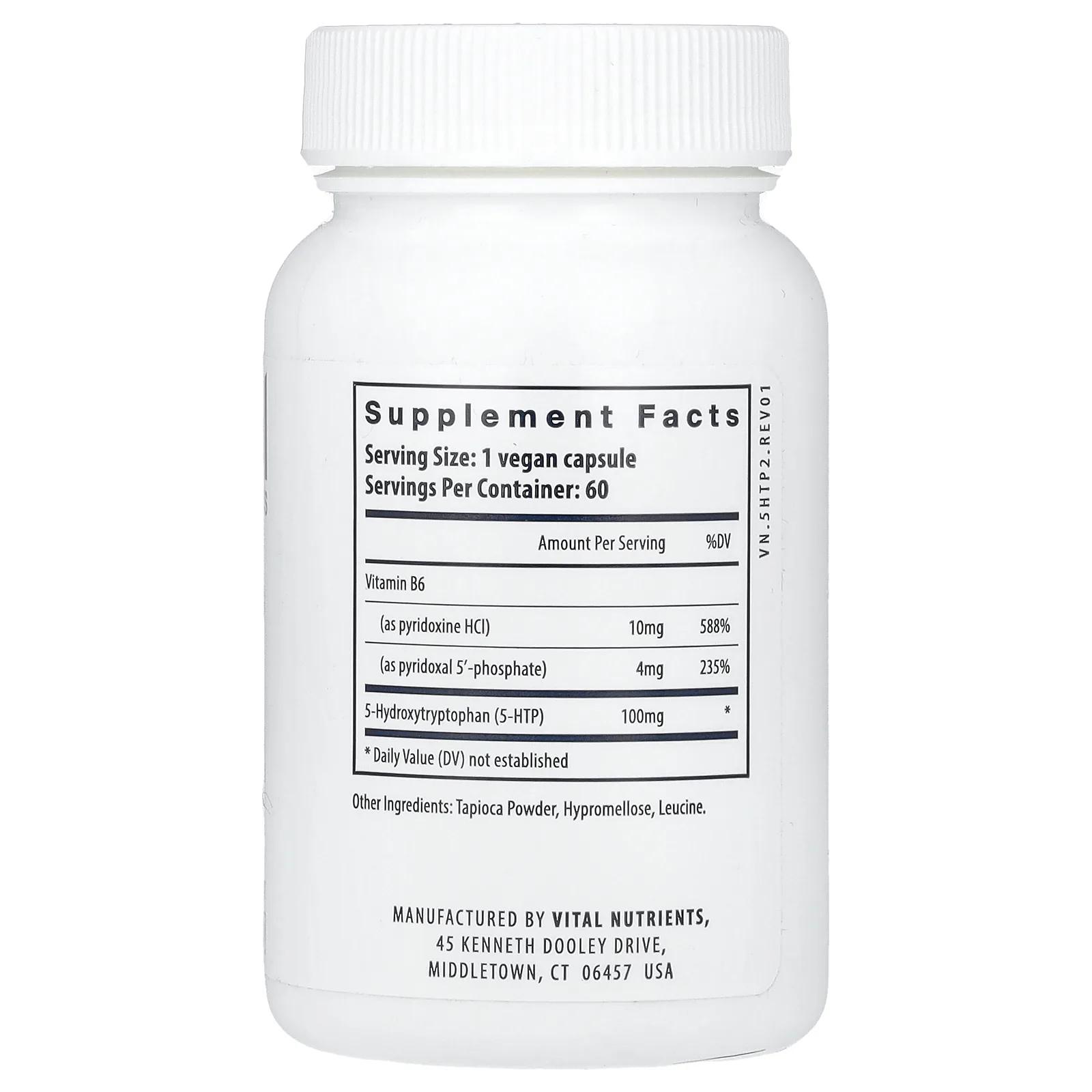 Vital Nutrients, 5-HTP, 100 мг, 60 веганских капсул