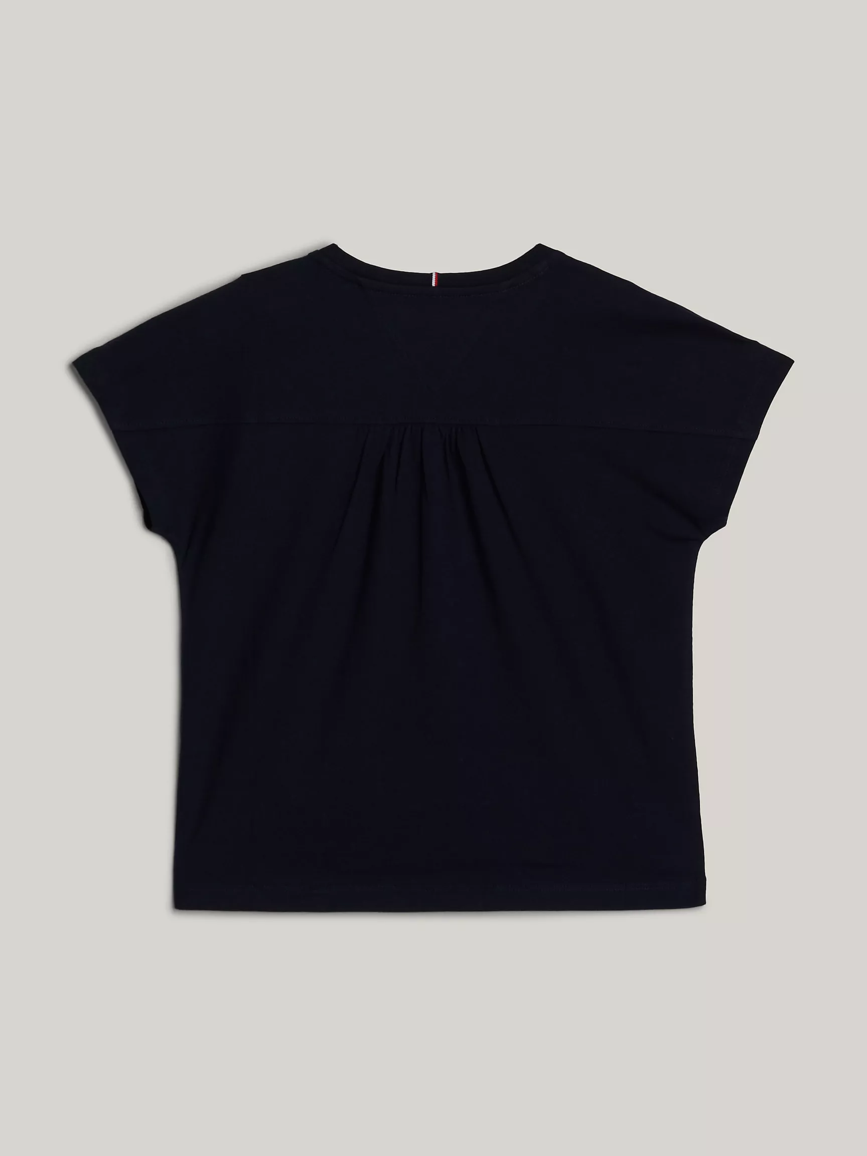 Футболка для девочек Tommy Hilfiger, Детская футболка с логотипом и блестящей звездой