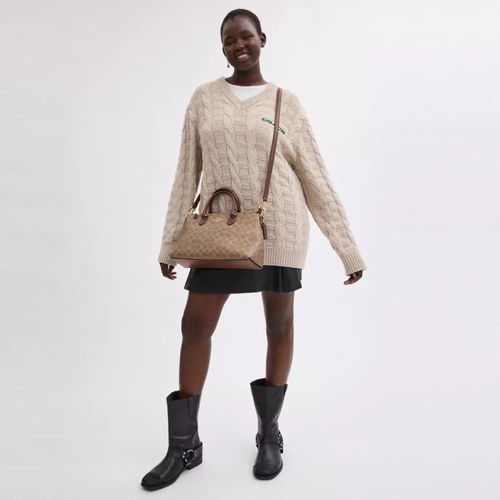 Сумка COACH Georgia Satchel Bag In Signature Canvas