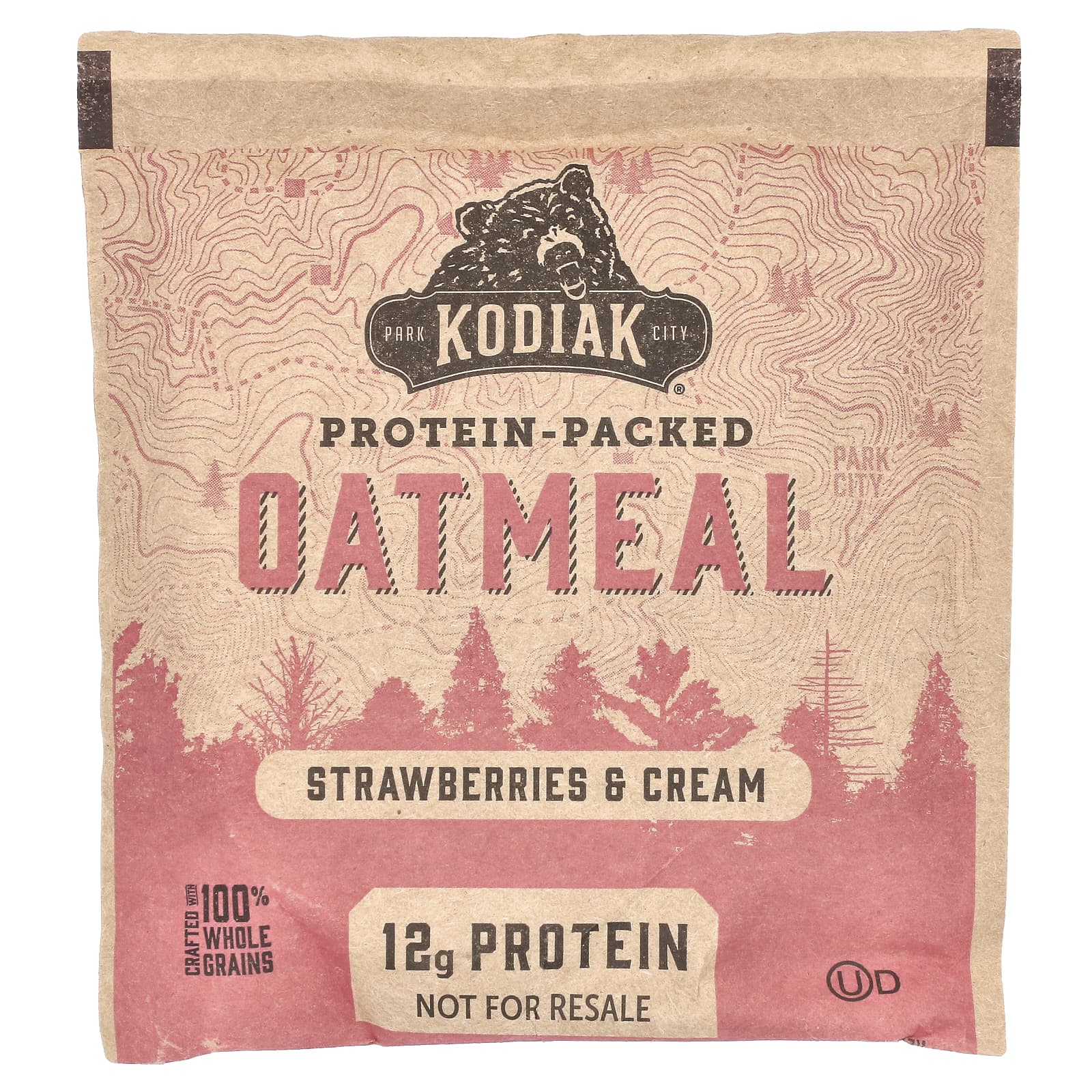 Kodiak Cakes, Овсянка с протеином, клубника и сливки, 6 пакетиков по 50 г (1,76 унции)