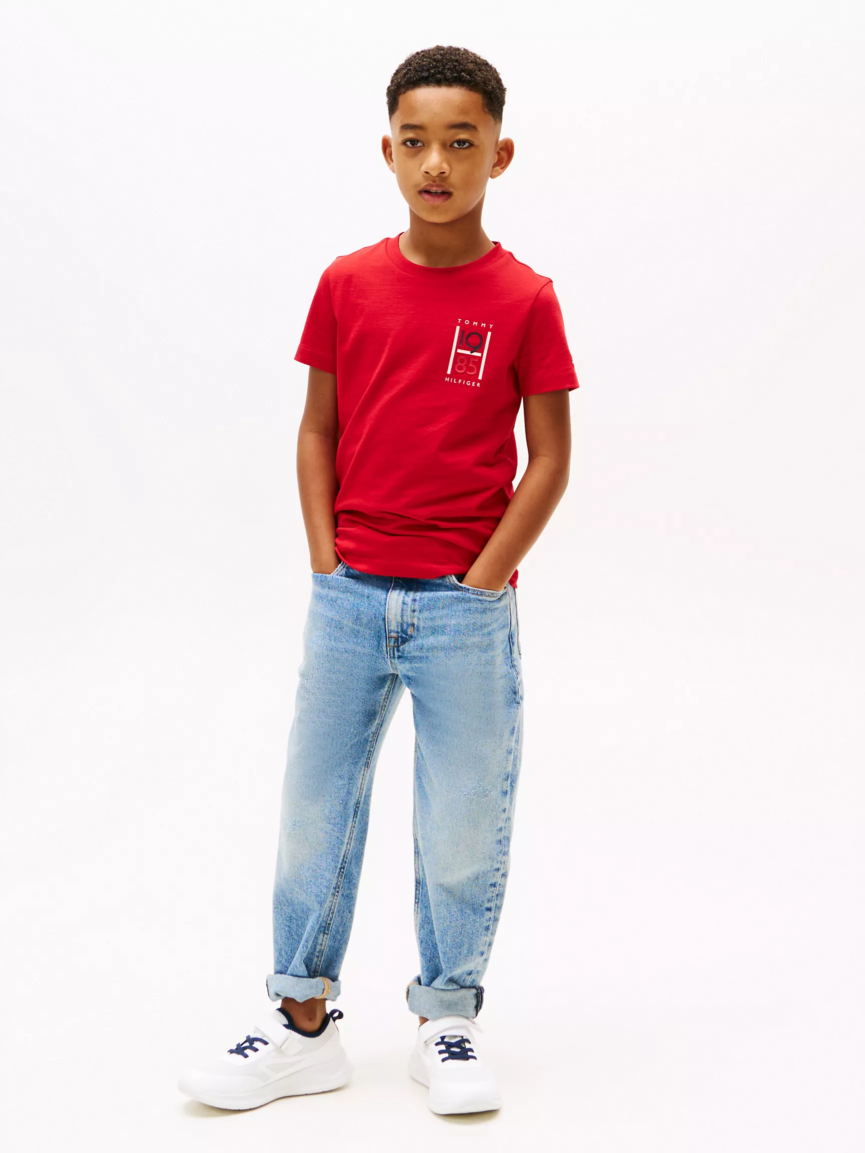 Футболка Tommy Hilfiger для мальчиков, Детская футболка с графическим принтом 85