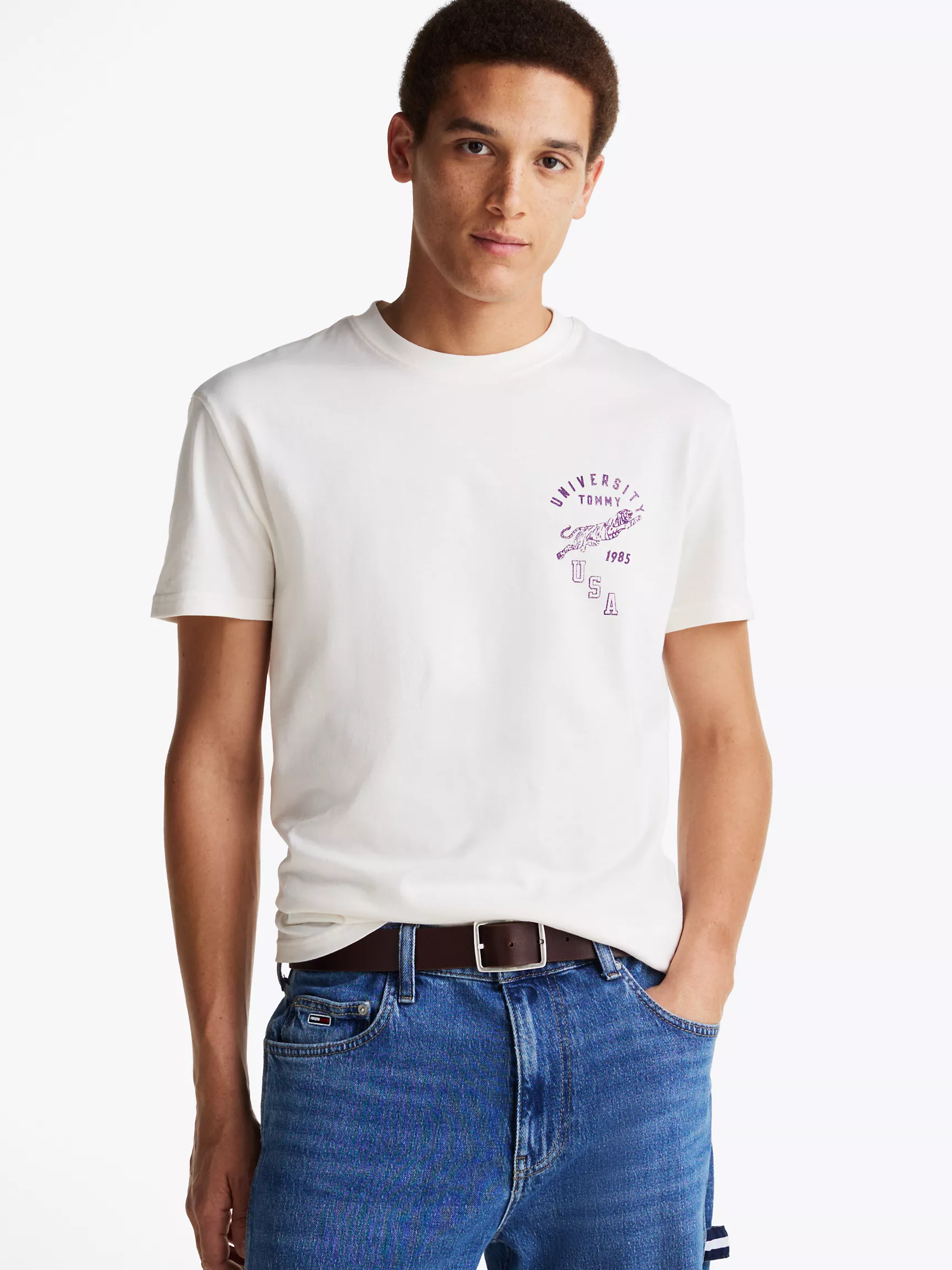 Мужская футболка Tommy Hilfiger, Футболка стандартного кроя с логотипом тигра