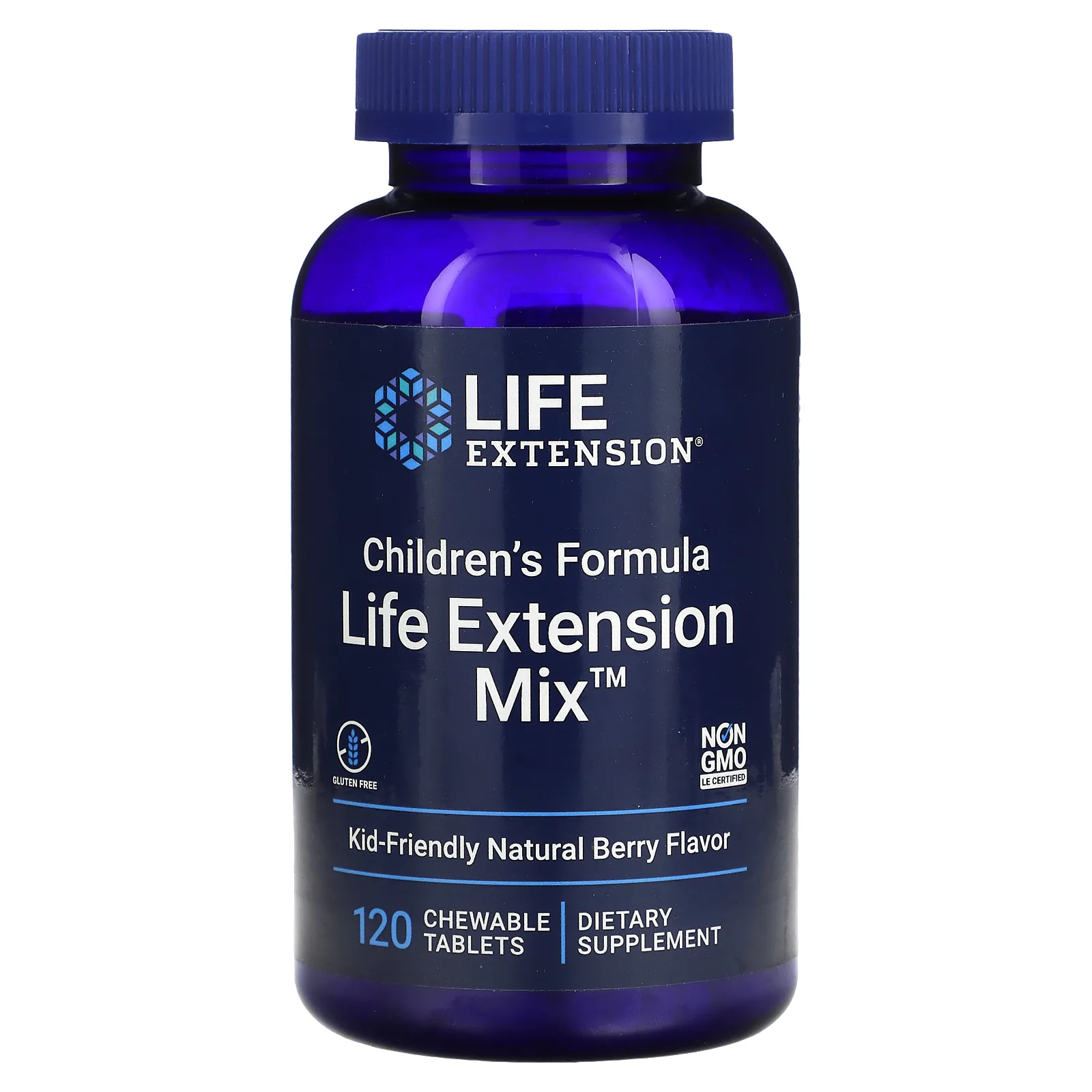 Life Extension Mix, детская добавка, с натуральным ягодным вкусом, 120 жевательных таблеток