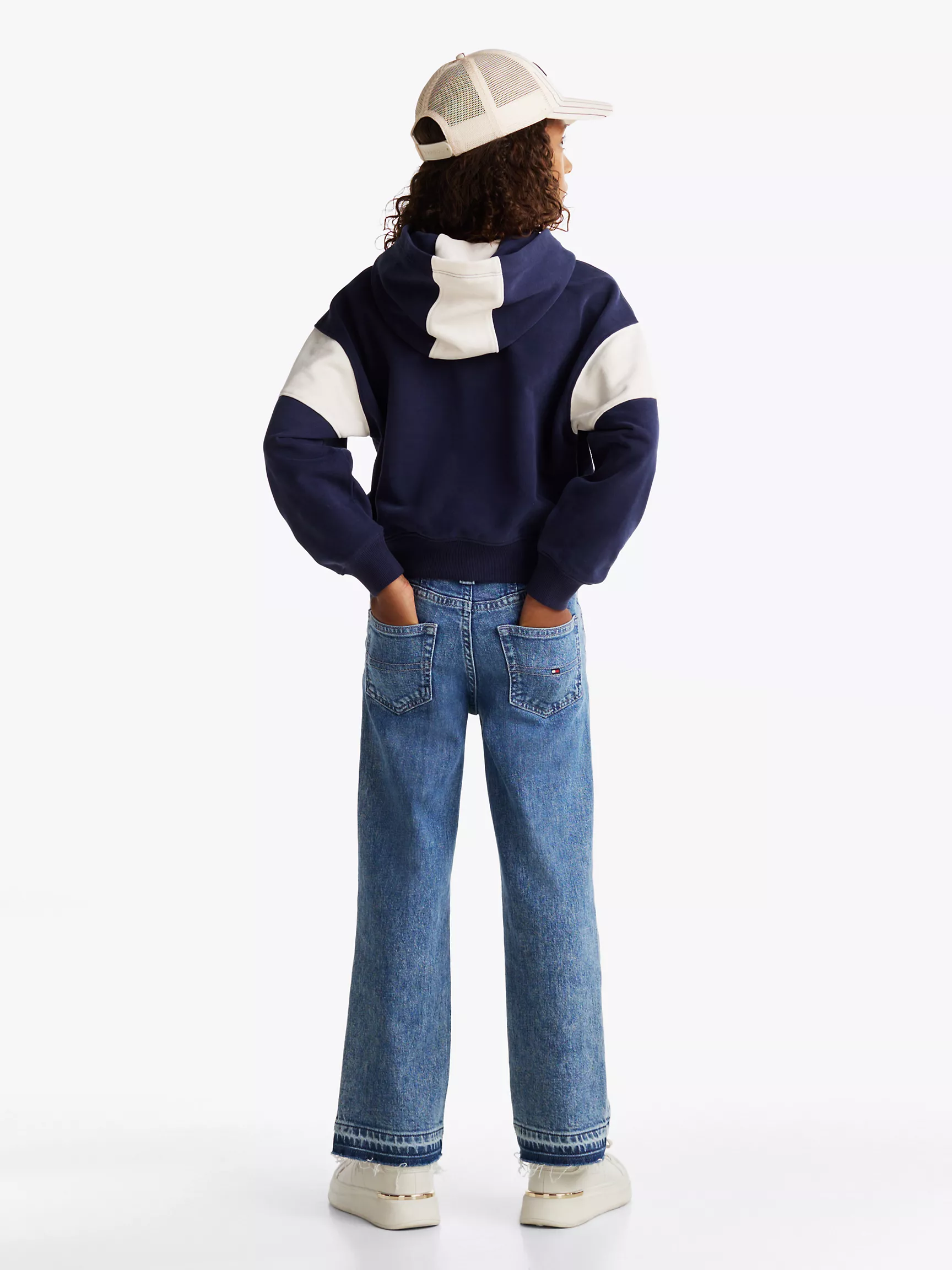 Худи для девочек Tommy Hilfiger, Детское университетское худи в стиле colorblock