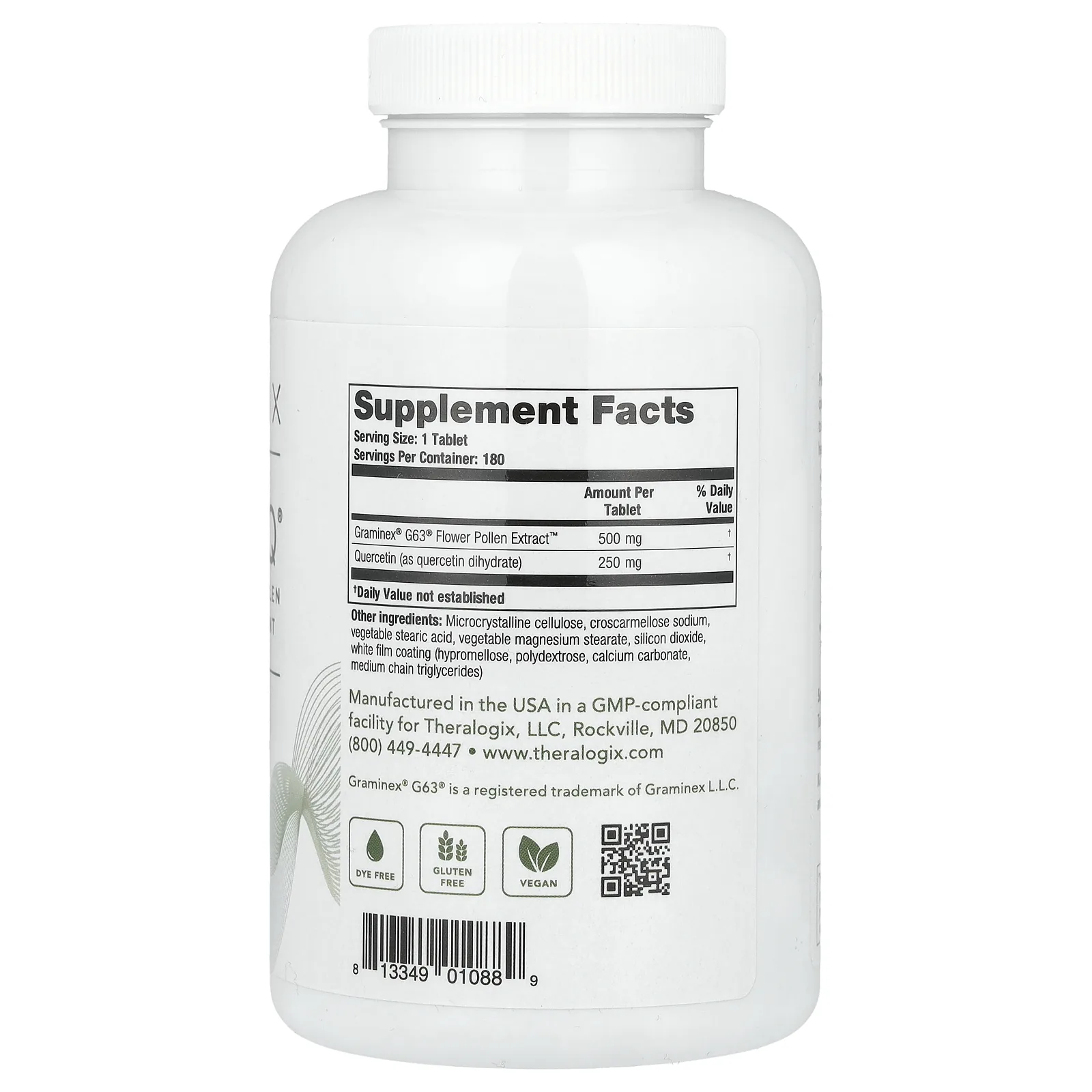 Theralogix, Prostate PQ, 180 таблеток