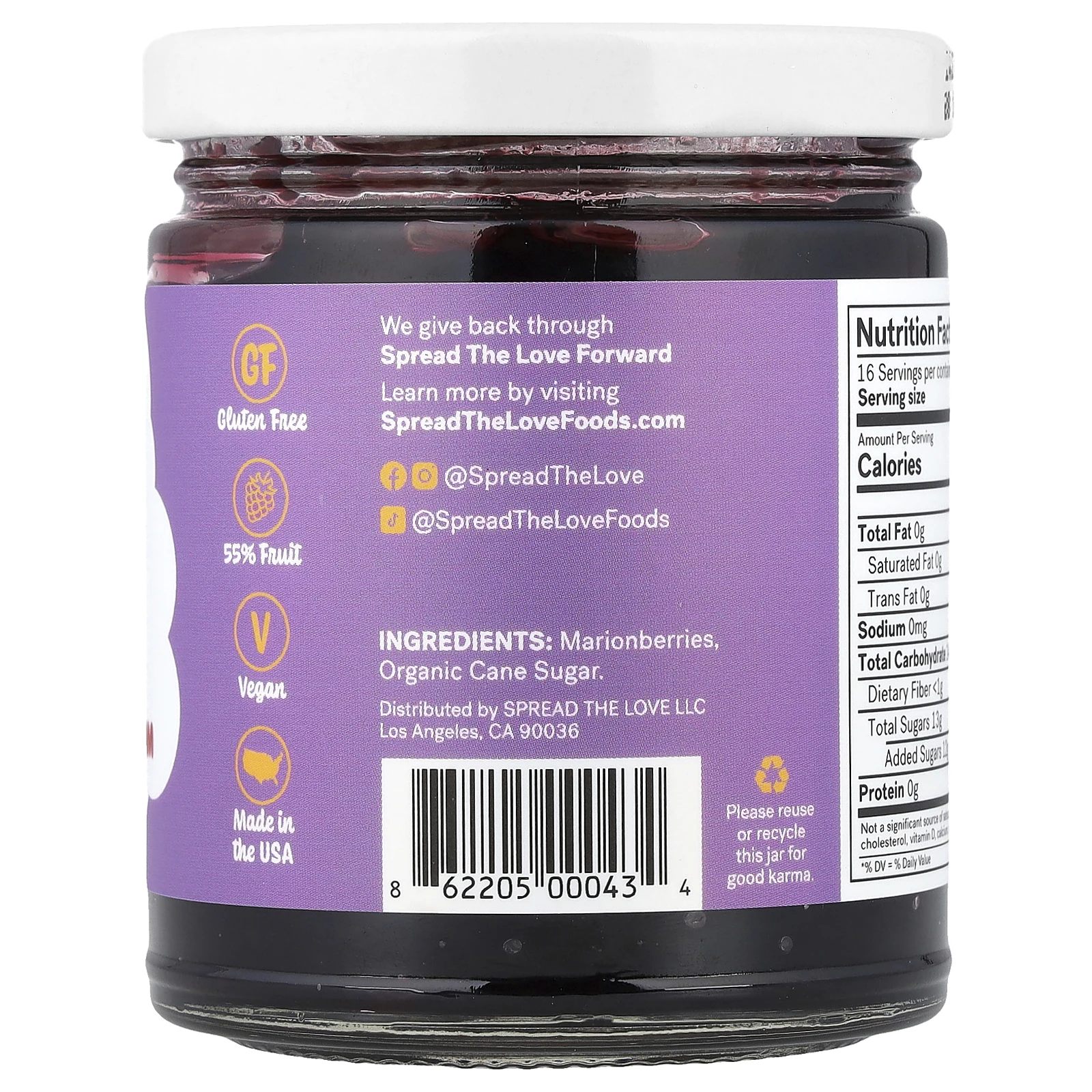 Spread The Love, Артизанский джем из марионетки, 326 г (11,5 унции)