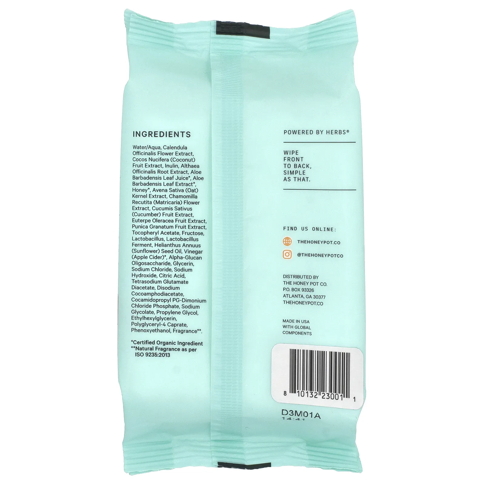 The Honey Pot Company, Пребиотические салфетки, 30 шт.