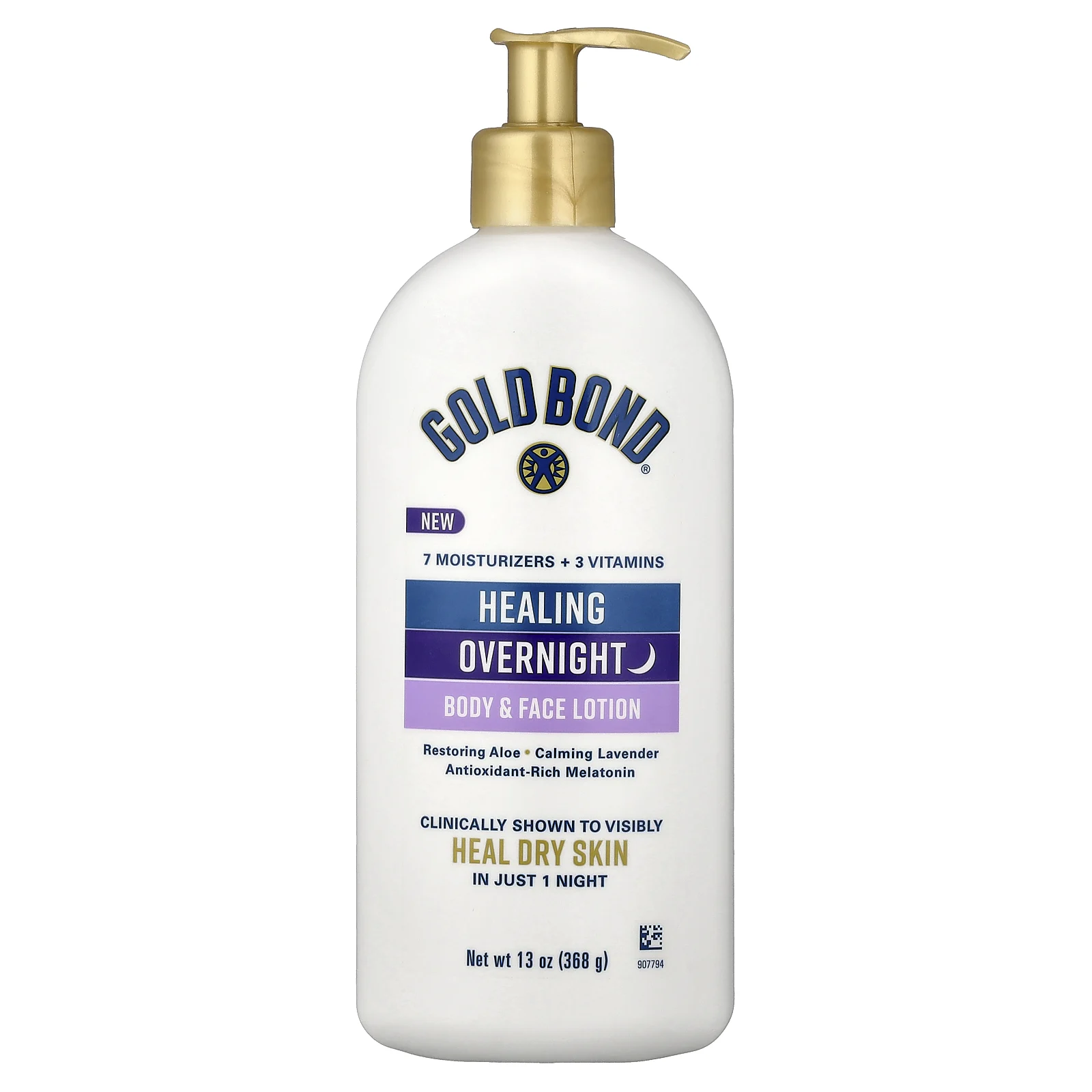 Gold Bond, заживляющий ночной лосьон для тела и лица, 368 г (13 унций)