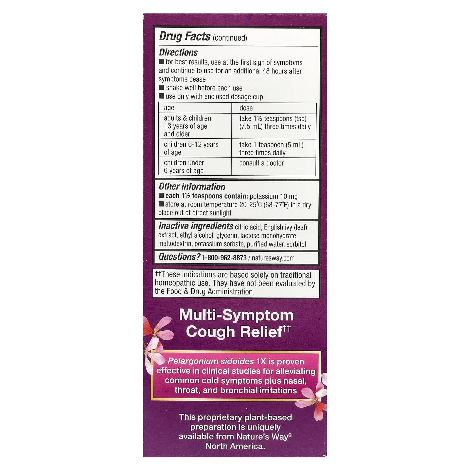 Nature's Way, Umcka Cough, успокаивающий сироп, 120 мл (4 унции)